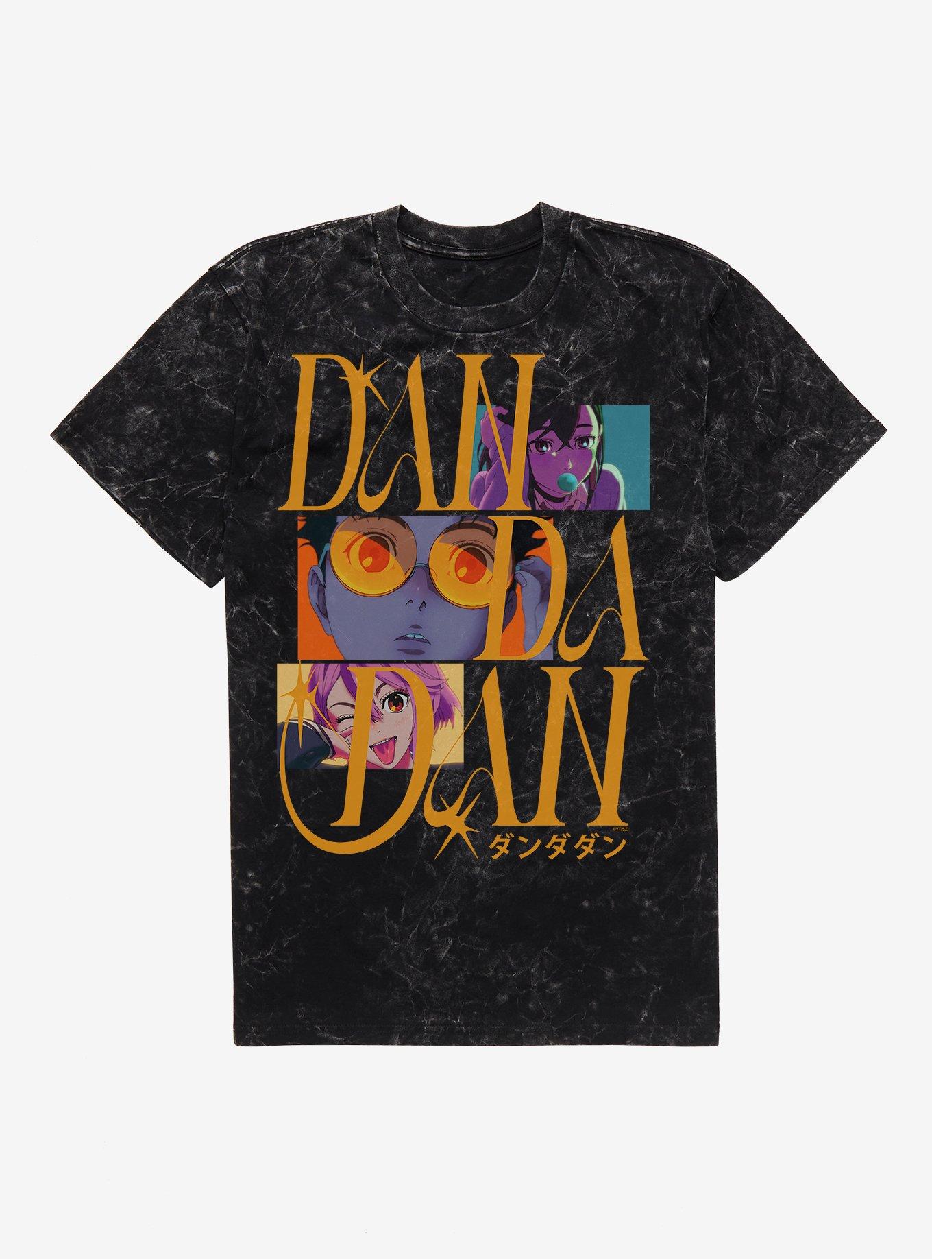 Dandadan Oversized Type Opening Sequence Trio Mineral Wash T-Shirt Hot Topic Exclusive, , hi-res