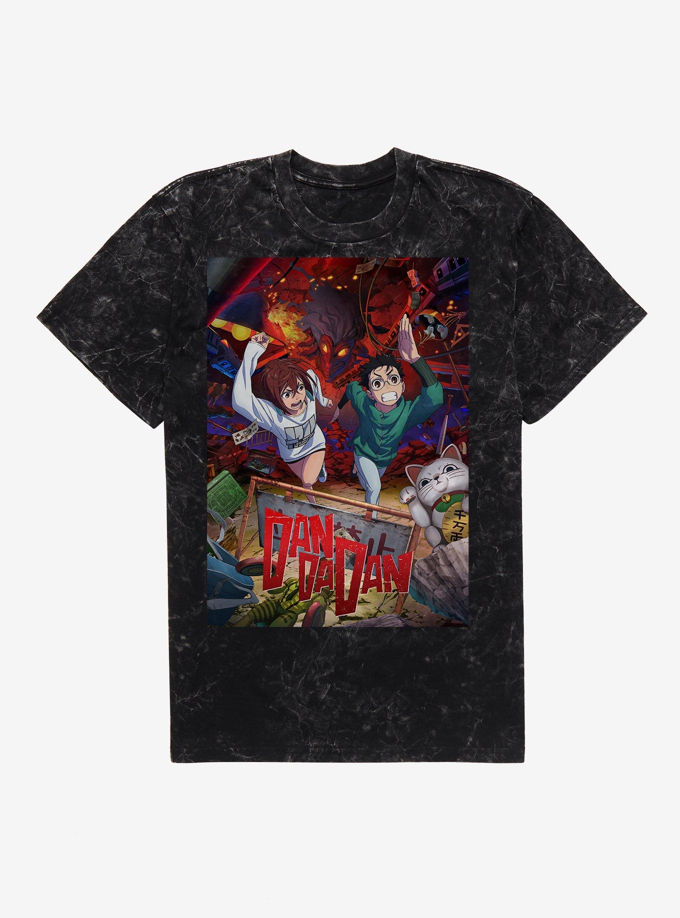 Dandadan Poster Art Mineral Wash T-Shirt Hot Topic Exclusive, , hi-res
