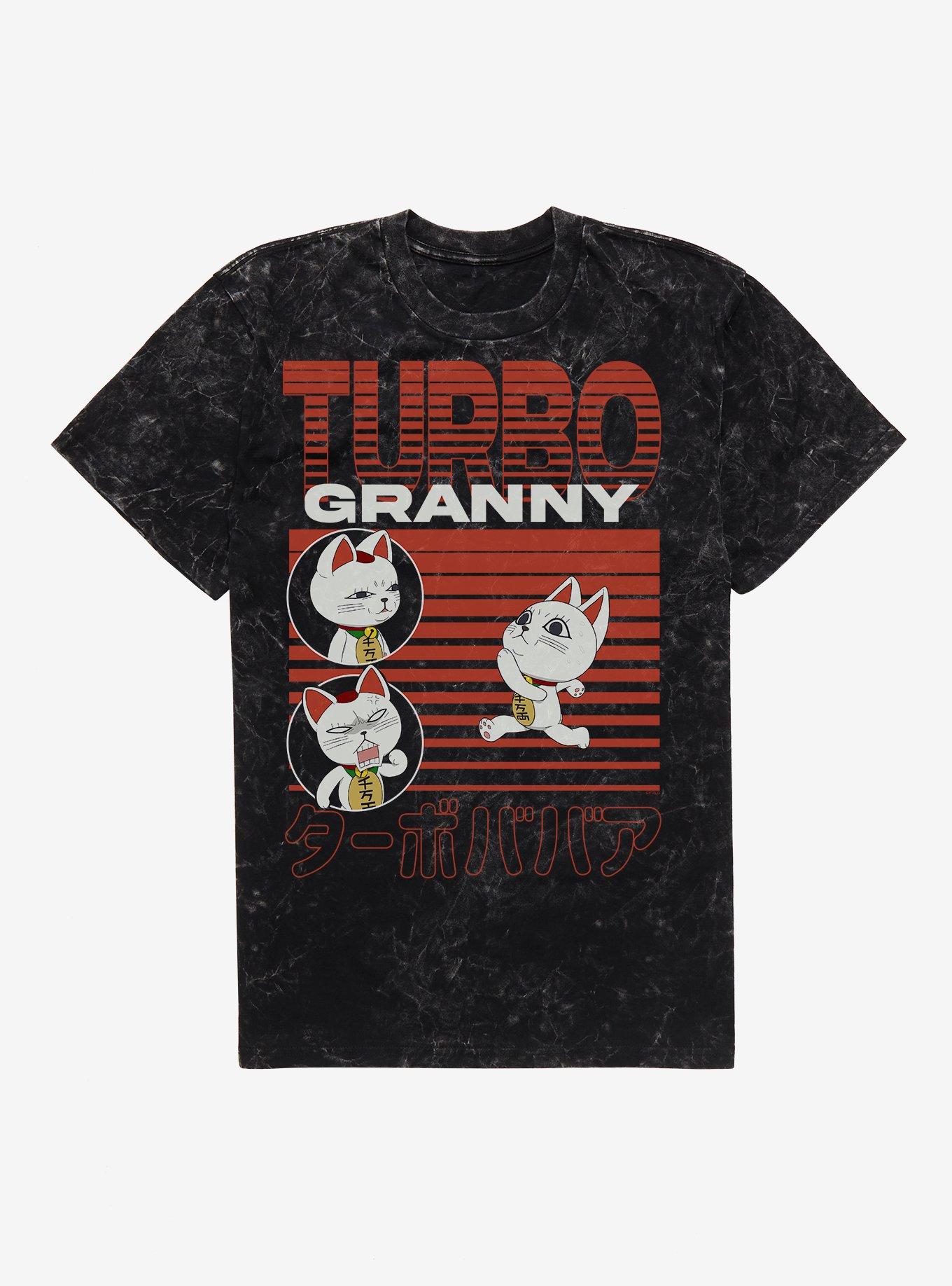 Dandadan Turbo Granny Collage Mineral Wash T-Shirt Hot Topic Exclusive, , hi-res