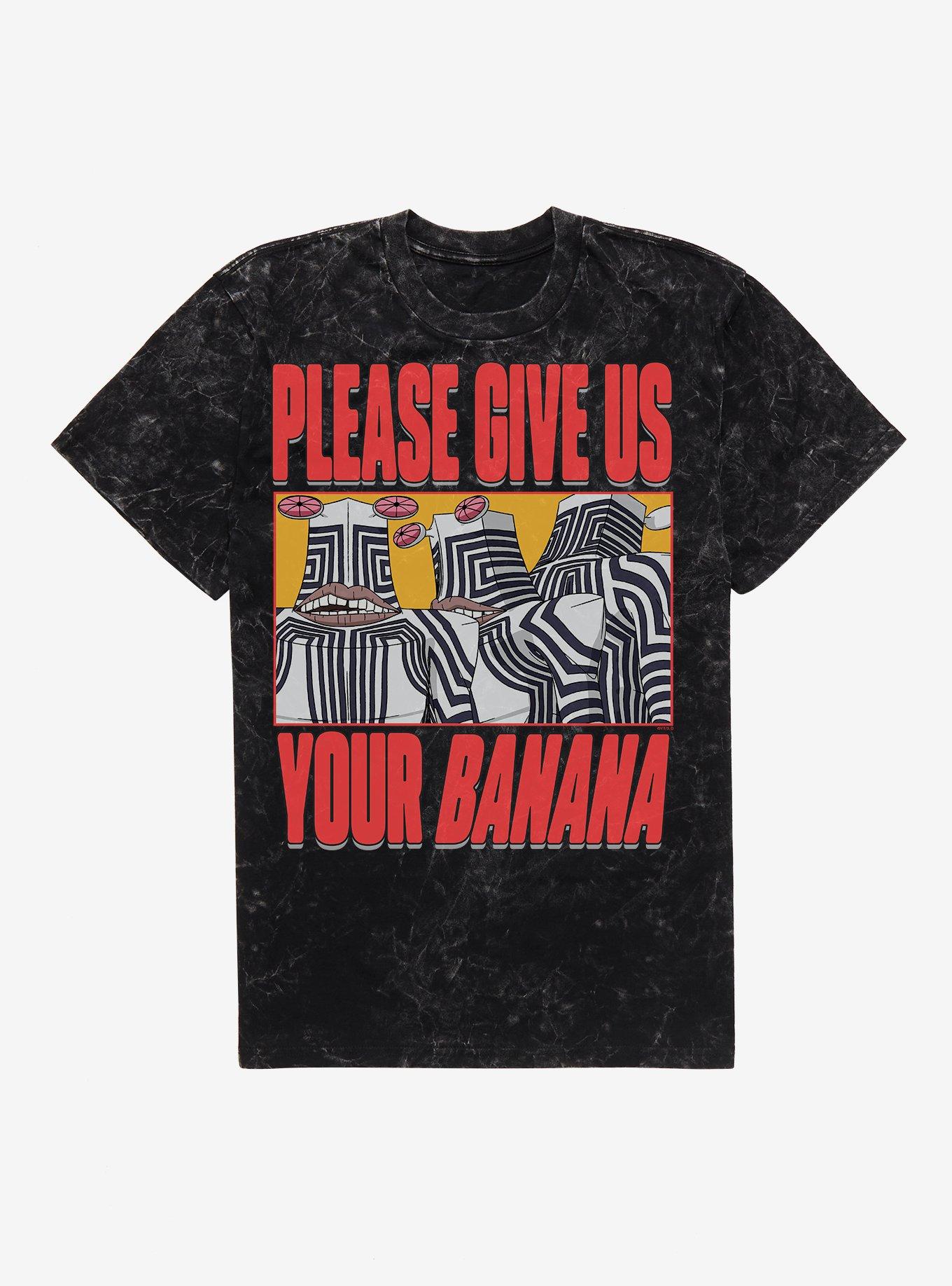 Dandadan Please Give Us Your Banana Mineral Wash T-Shirt Hot Topic Exclusive, , hi-res