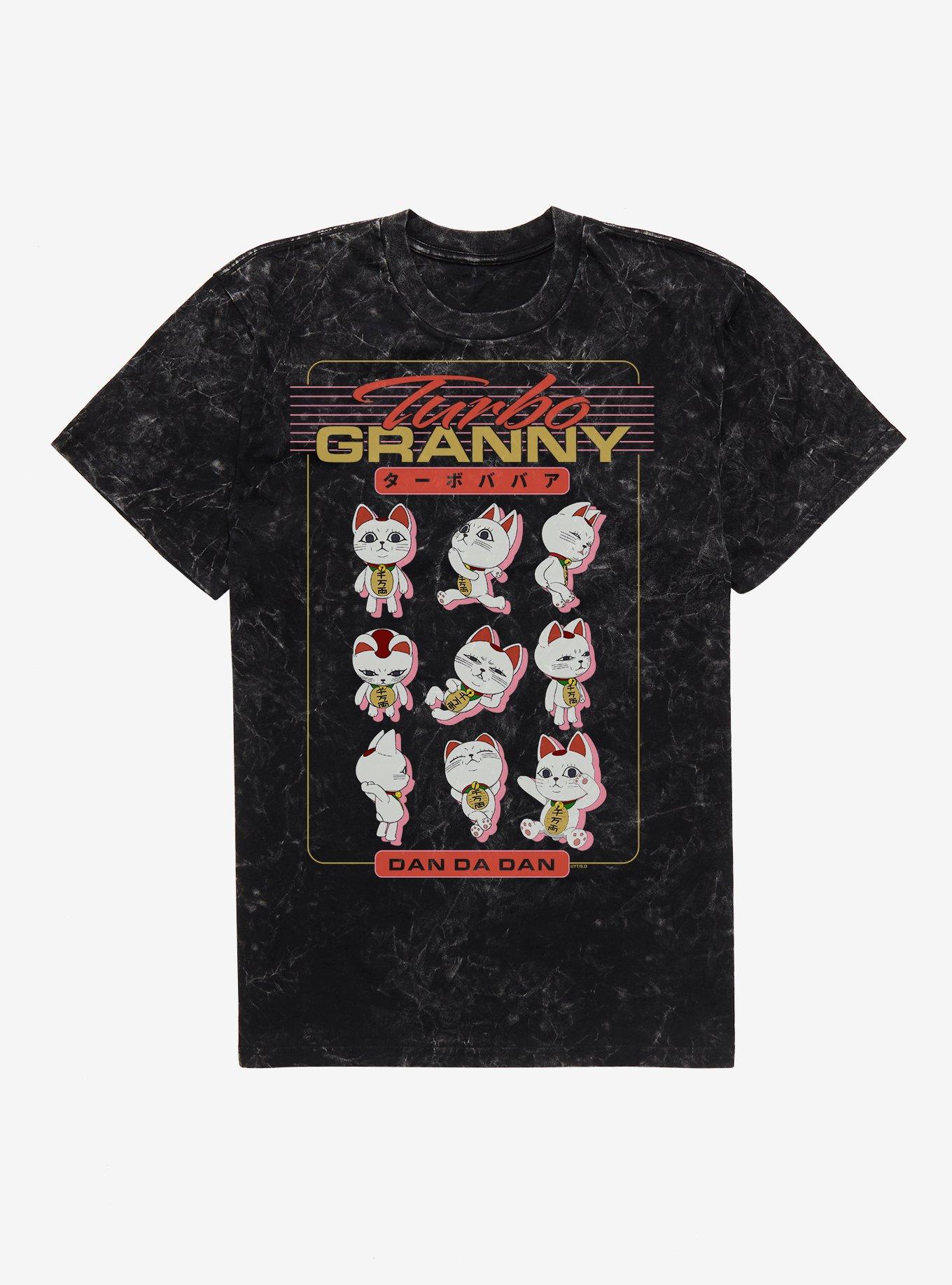 Dandadan Turbo Granny Emotions Mineral Wash T-Shirt Hot Topic Exclusive