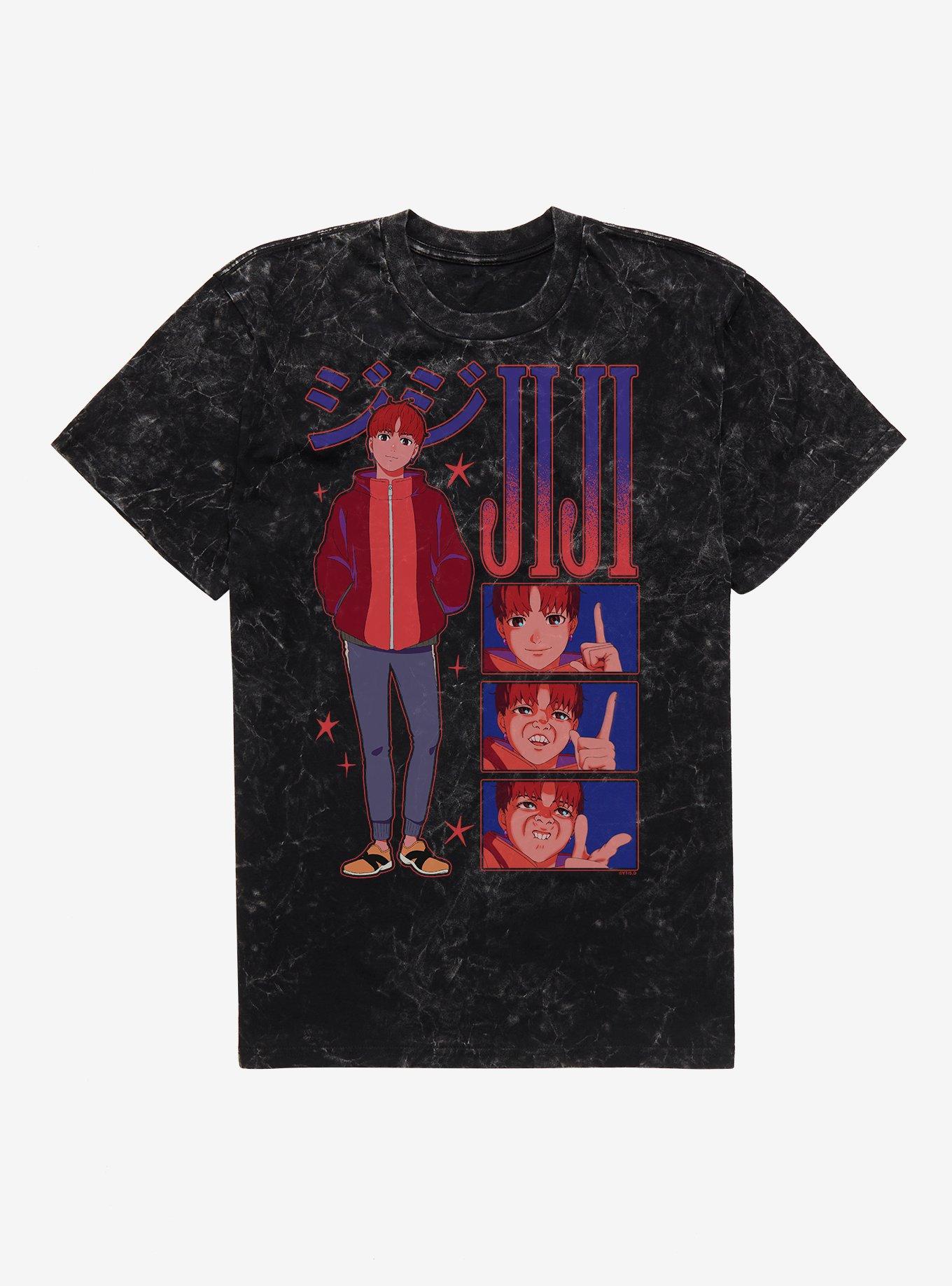 Dandadan Jiji Cheesin Mineral Wash T-Shirt Hot Topic Exclusive, , hi-res