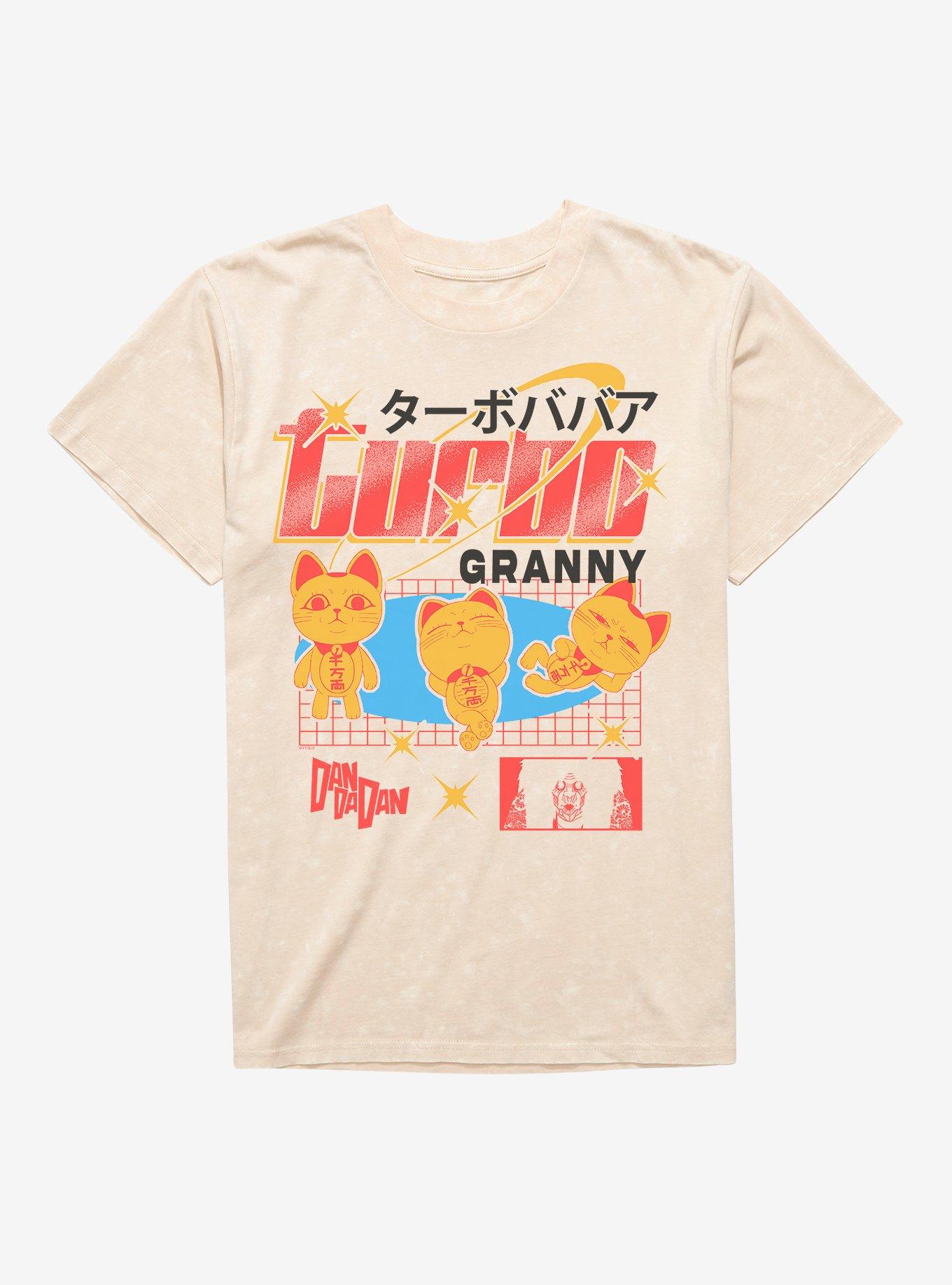 Dandadan Turbo Granny Cats Mineral Wash T-Shirt Hot Topic Exclusive, , hi-res