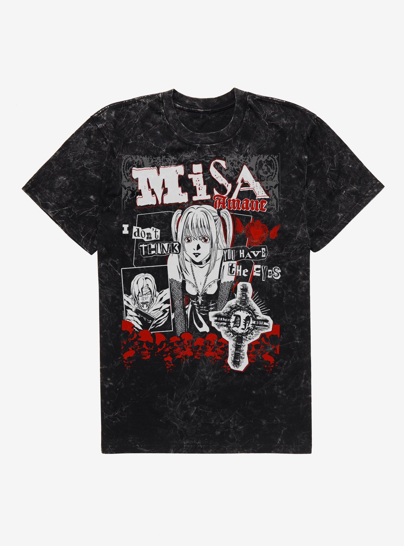 Death Note Misa Amane Punk Mineral Wash T-Shirt Hot Topic Exclusive, , hi-res