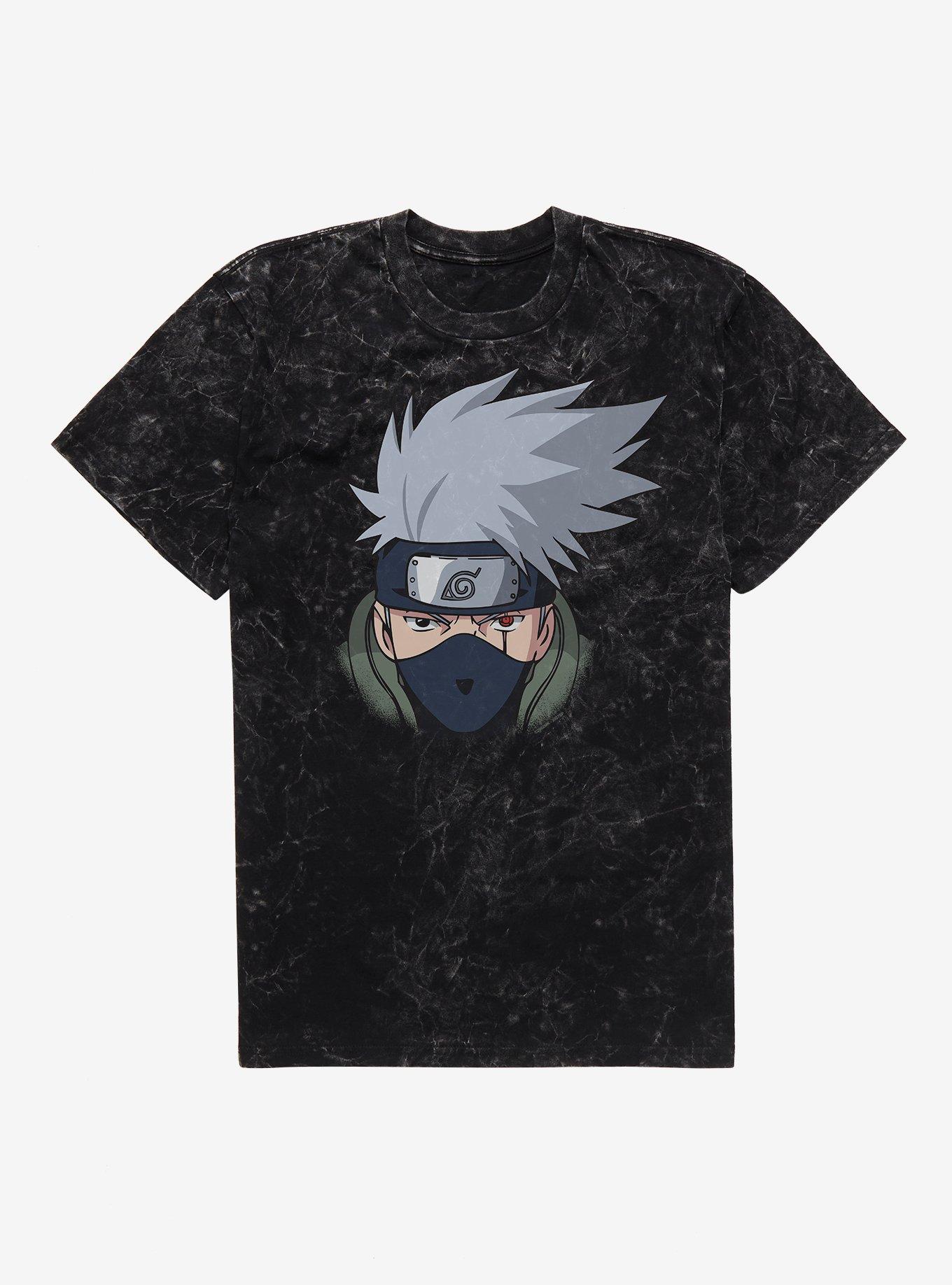 Naruto Shippuden Kakashi Face Mineral Wash T-Shirt Hot Topic Exclusive, , hi-res