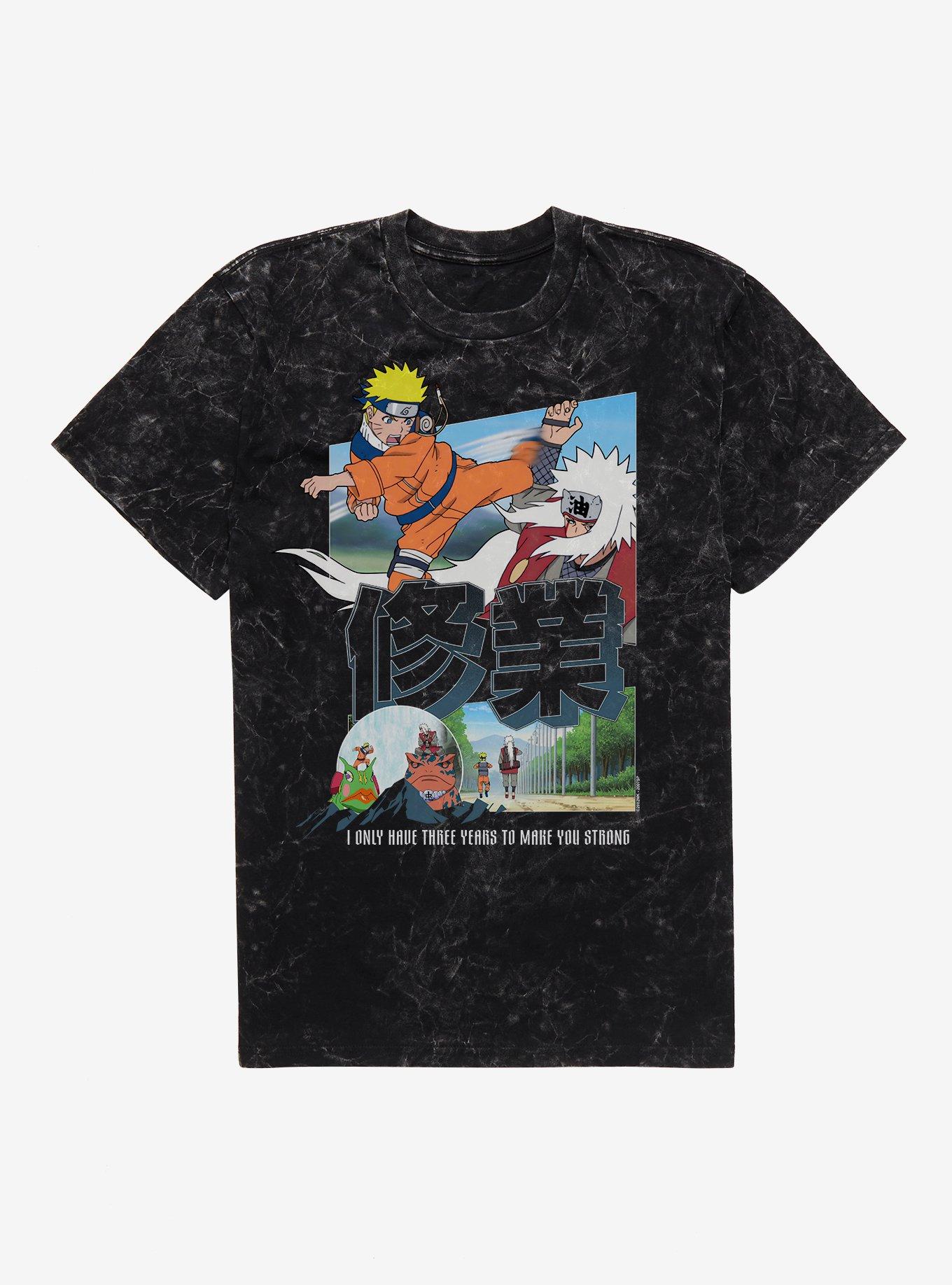 Naruto Shippuden Naruto and Jiraiya Training Mineral Wash T-Shirt Hot Topic Exclusive, , hi-res