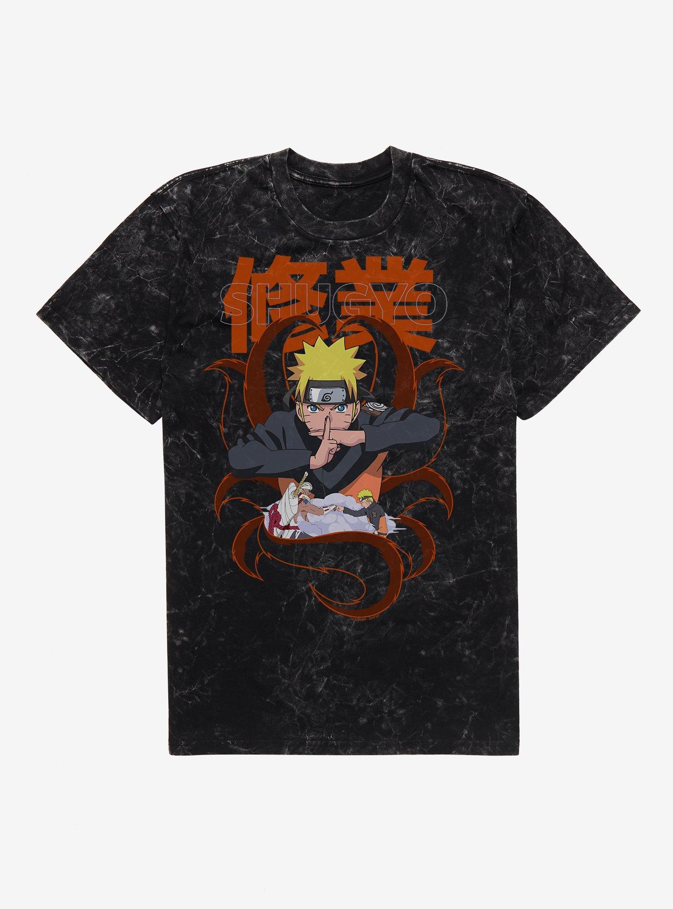 Naruto Shippuden Nine Tail Shugyo Mineral Wash T-Shirt Hot Topic Exclusive, , hi-res