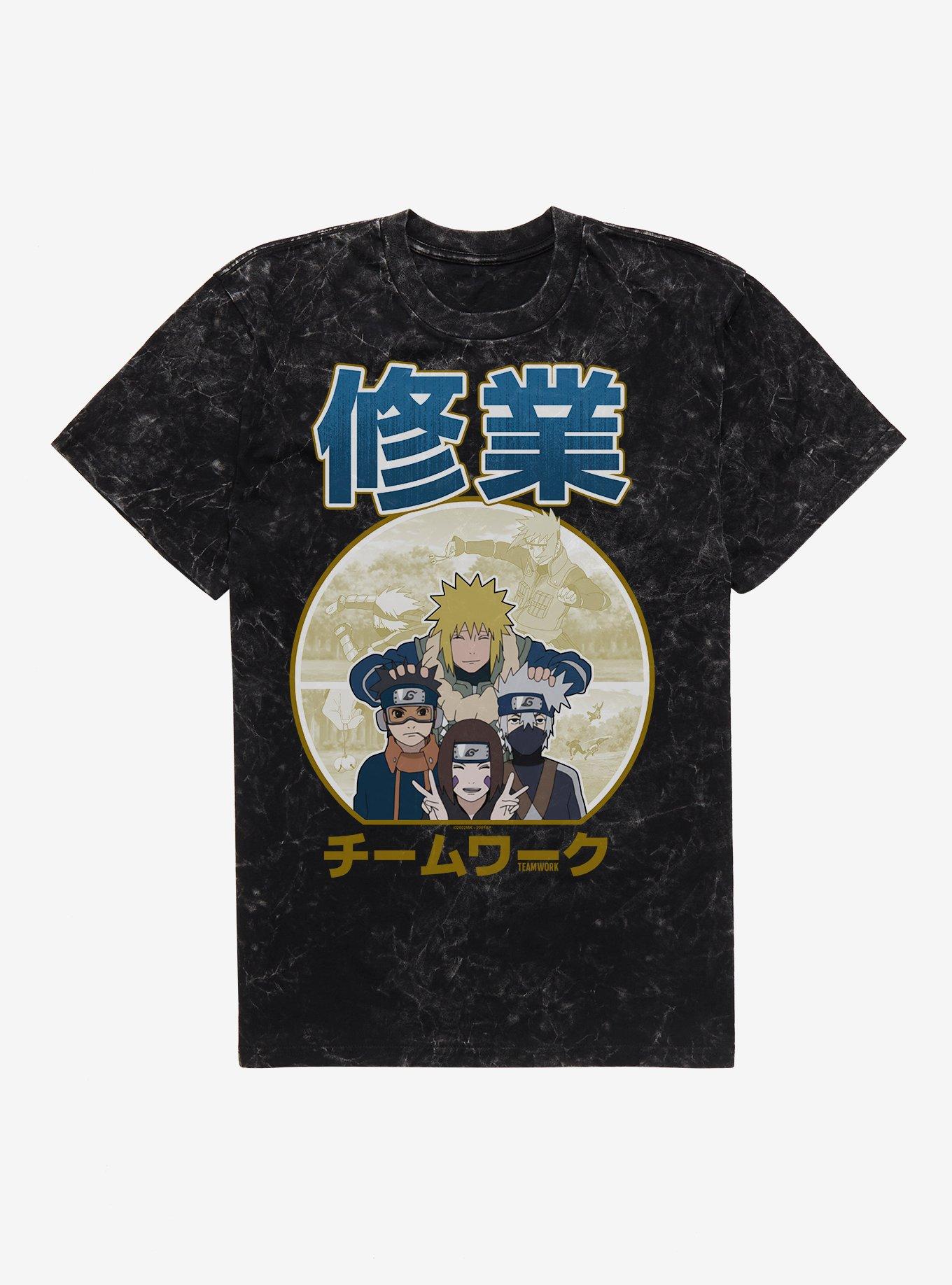 Naruto Shippuden Hidden Leaf Teamwork Mineral Wash T-Shirt Hot Topic Exclusive, , hi-res