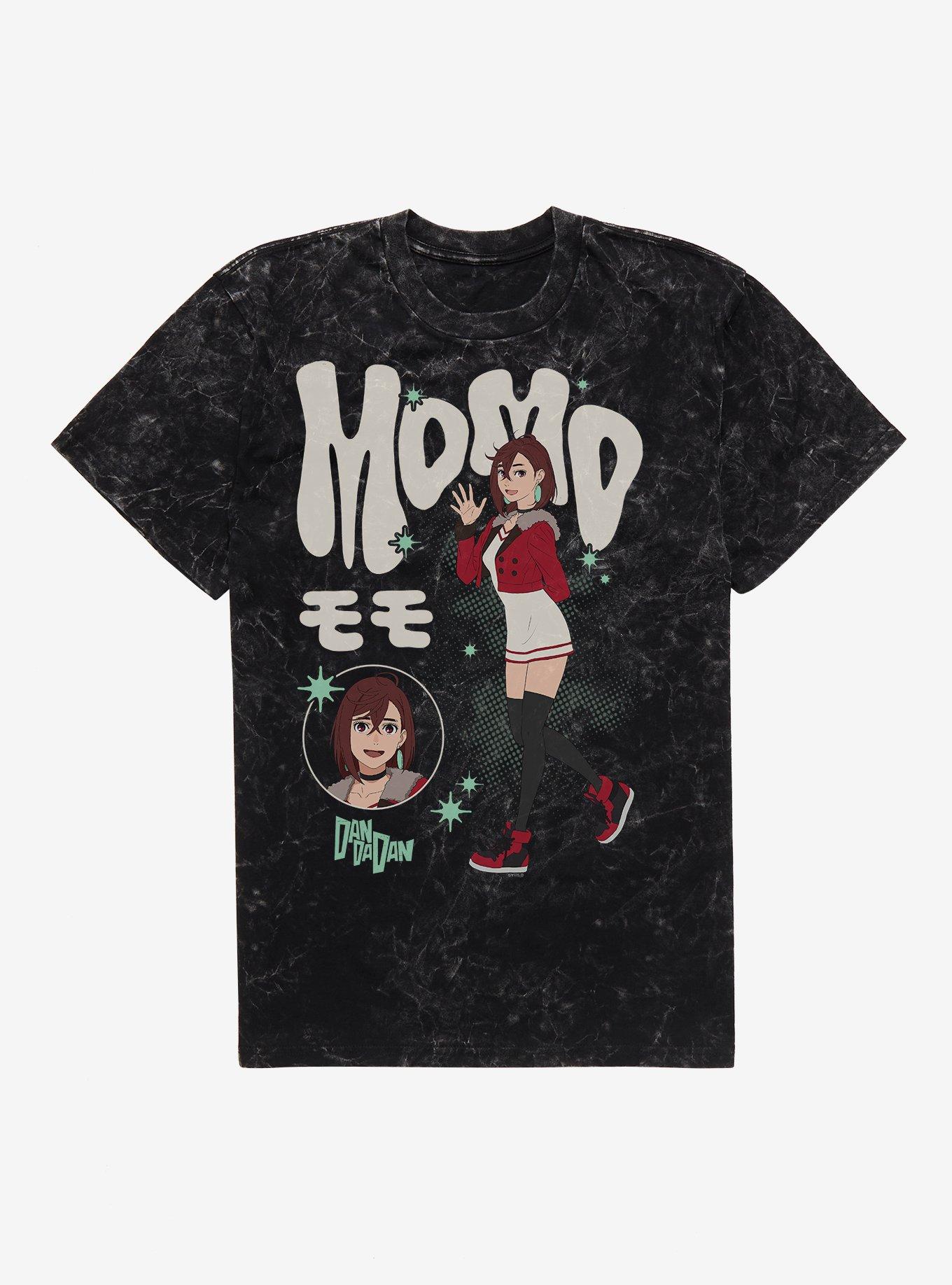 Dandadan Momo Collage Mineral Wash T-Shirt Hot Topic Exclusive, , hi-res