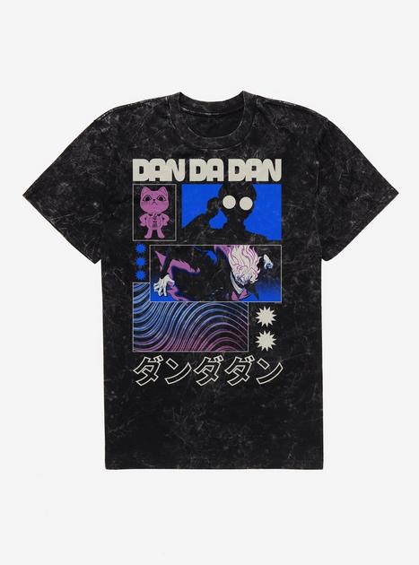 Dandadan Okarun Panels Silhouettes Mineral Wash T-Shirt Hot Topic