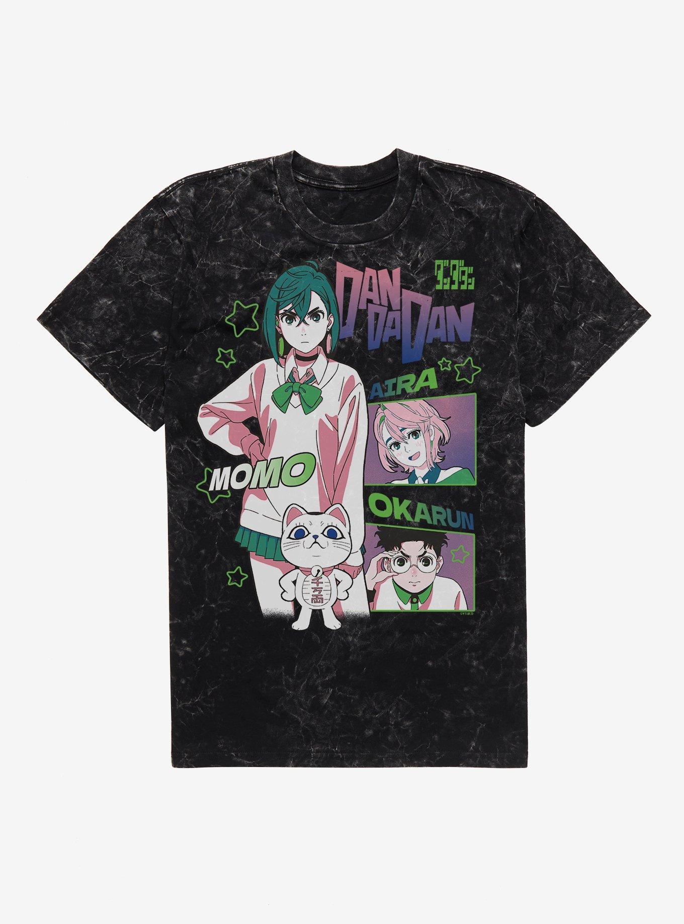 Dandadan Aira Momo Okarun Turbo Granny Tonal Mineral Wash T-Shirt Hot Topic Exclusive, , hi-res