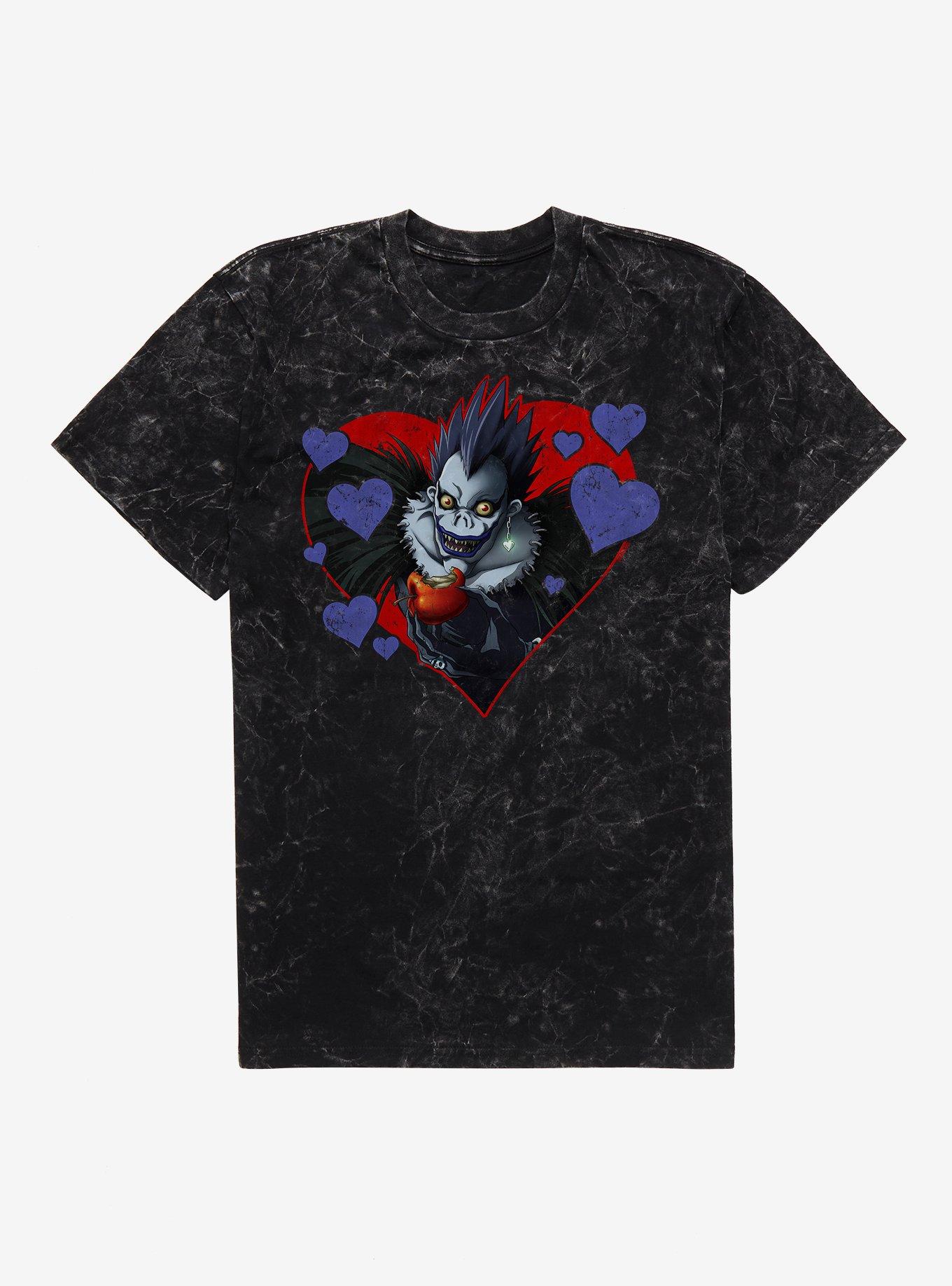 Death Note Apple Of My Eye Ryuk Mineral Wash T-Shirt BoxLunch Exclusive, , hi-res