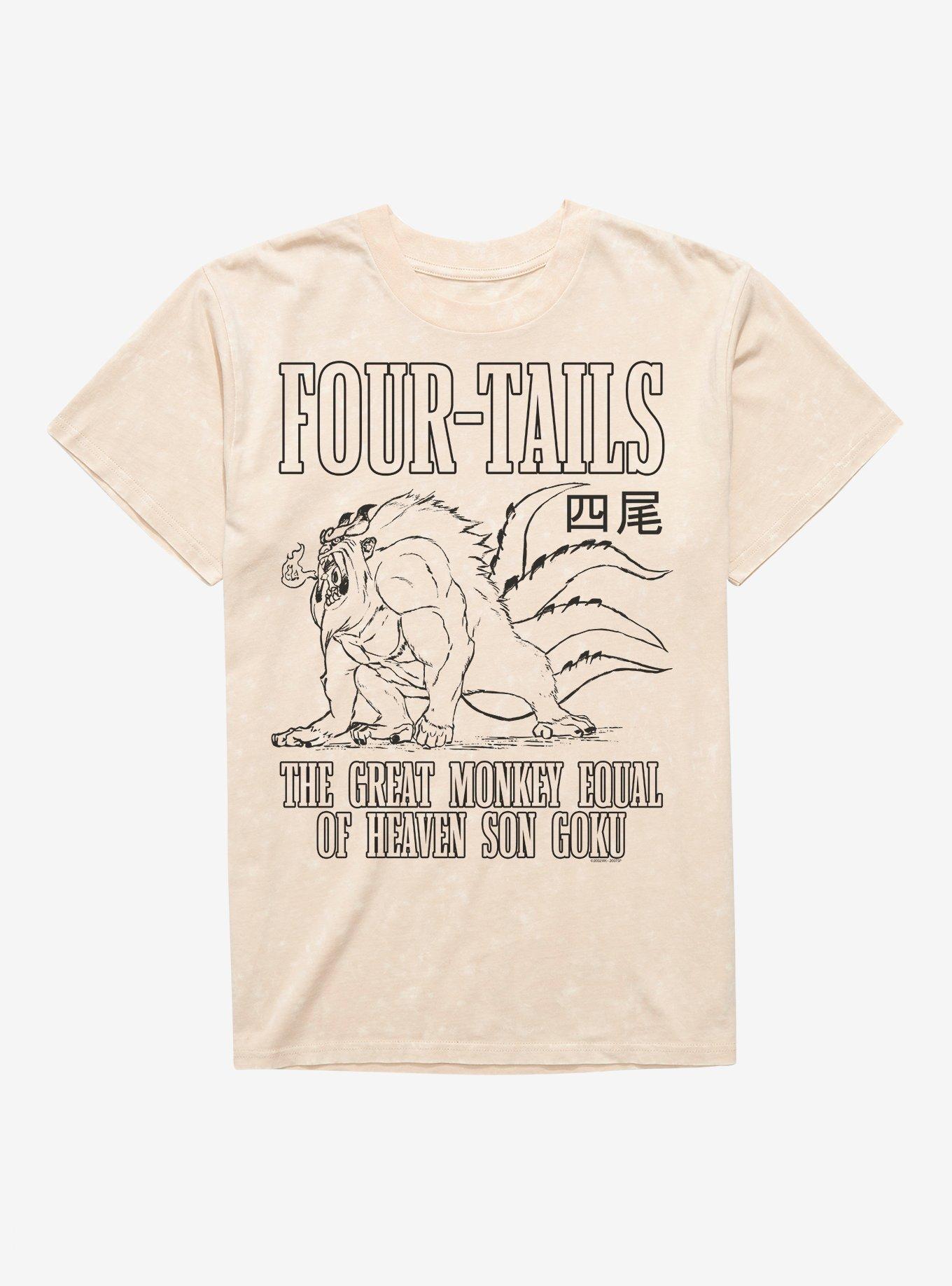 Naruto Shippuden Seiten Son Goku Four Tails Mineral Wash T-Shirt BoxLunch Exclusive, , hi-res