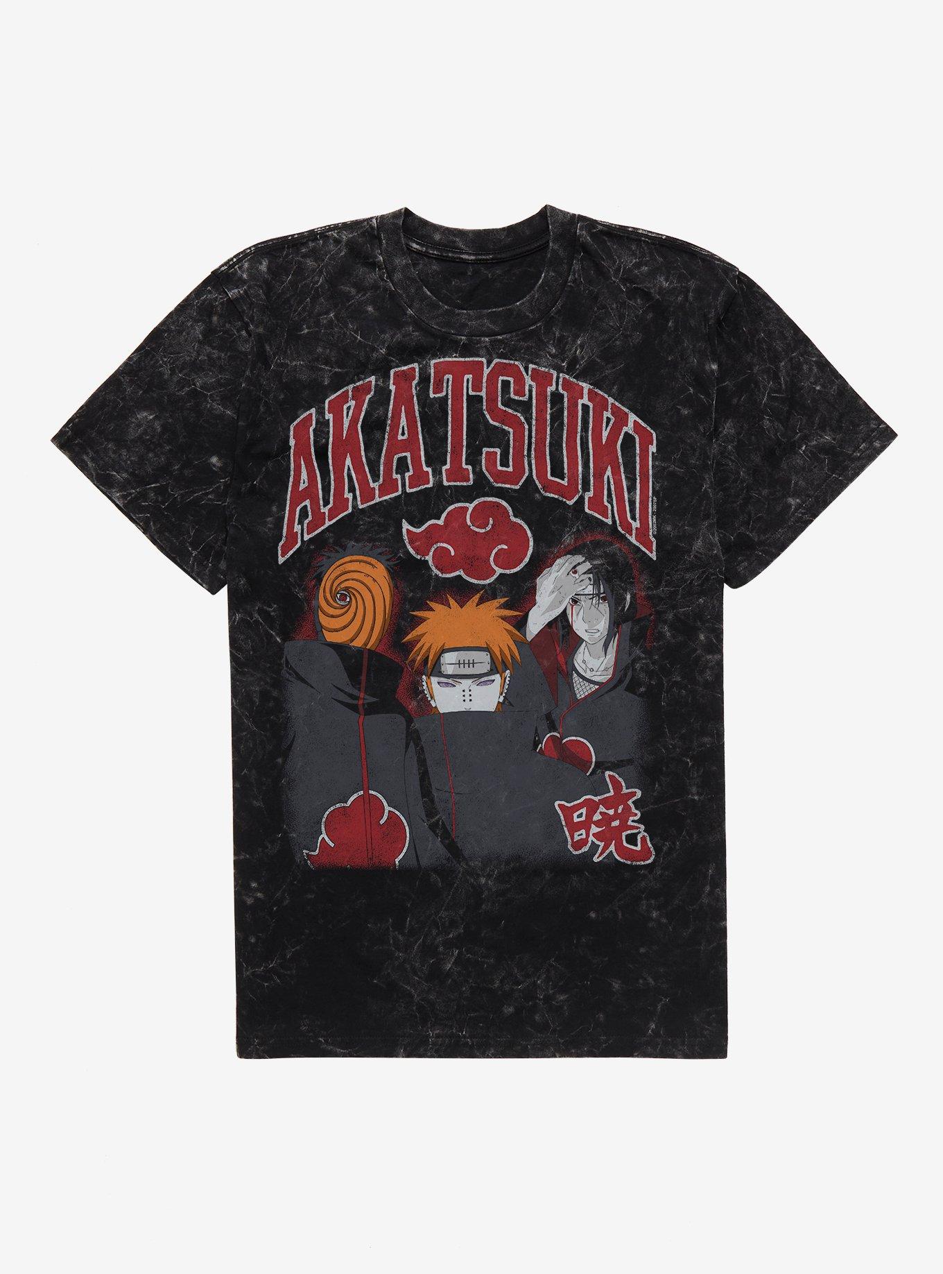 Naruto Shippuden Akatsuki Pain Itachi Tobi Mineral Wash T-Shirt BoxLunch Exclusive, , hi-res