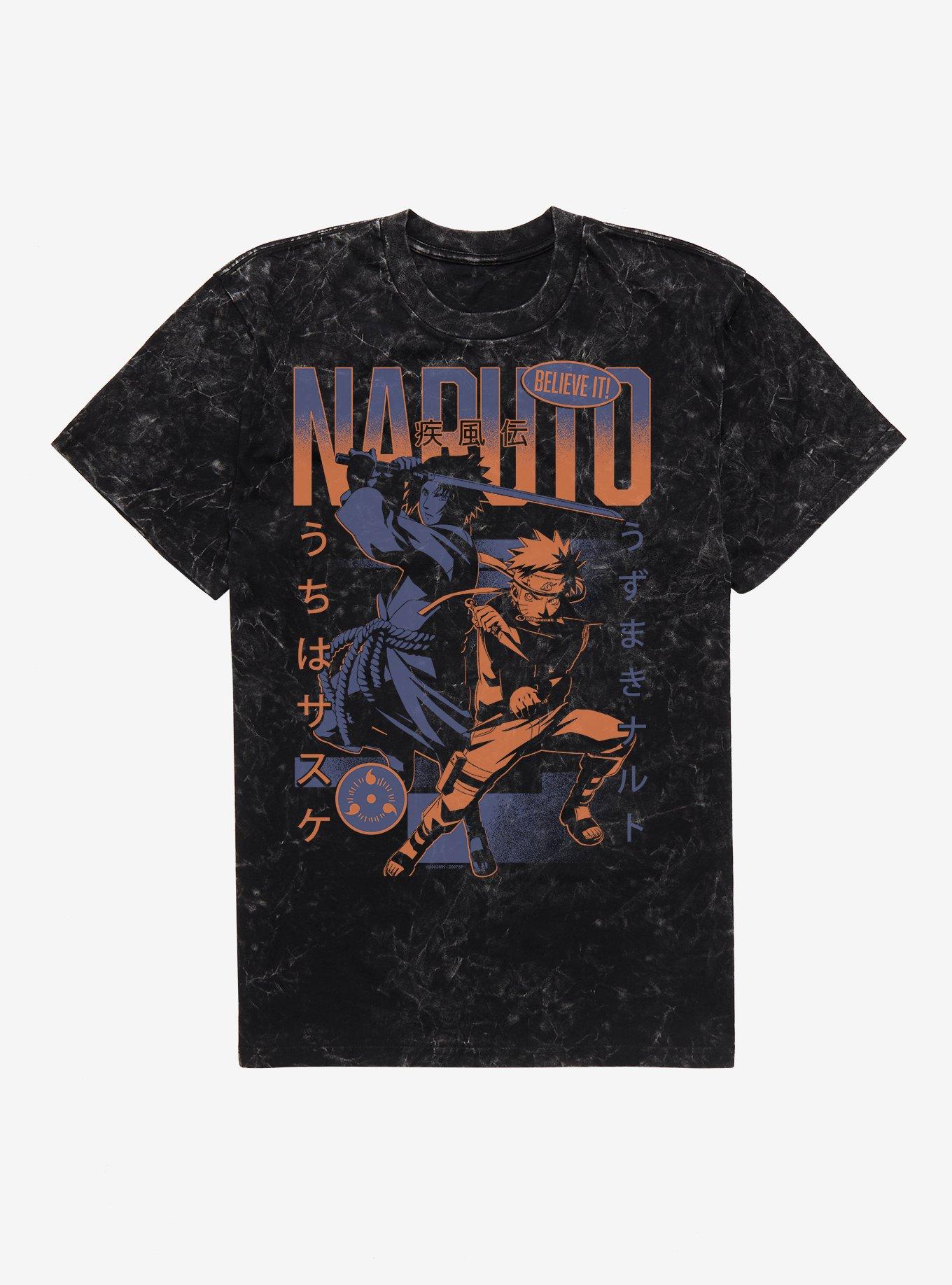Naruto Shippuden Naruto Sasuke Dual Tone Mineral Wash T-Shirt BoxLunch Exclusive, , hi-res