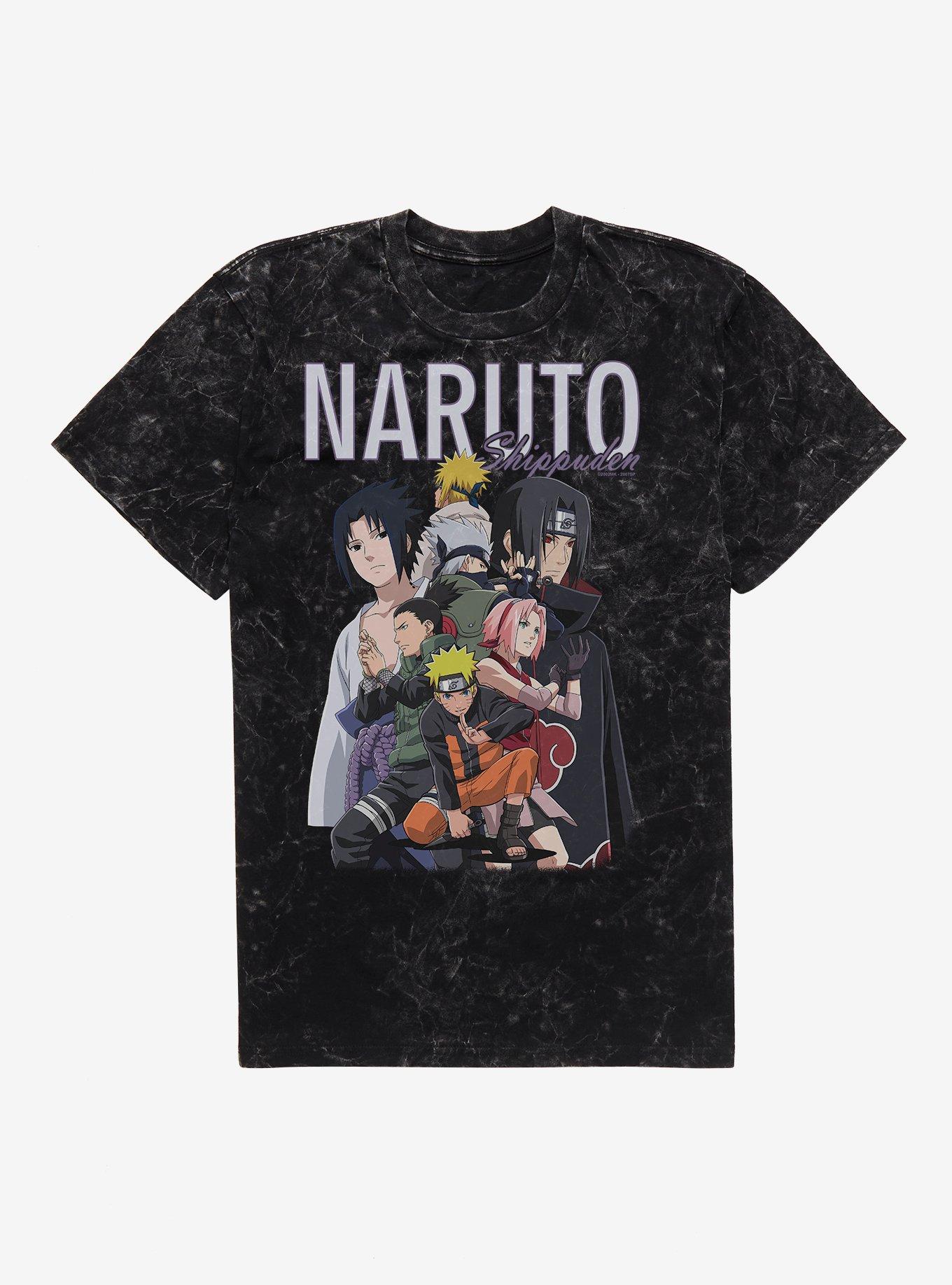 Naruto Shippuden Ninja Group Mineral Wash T-Shirt BoxLunch Exclusive