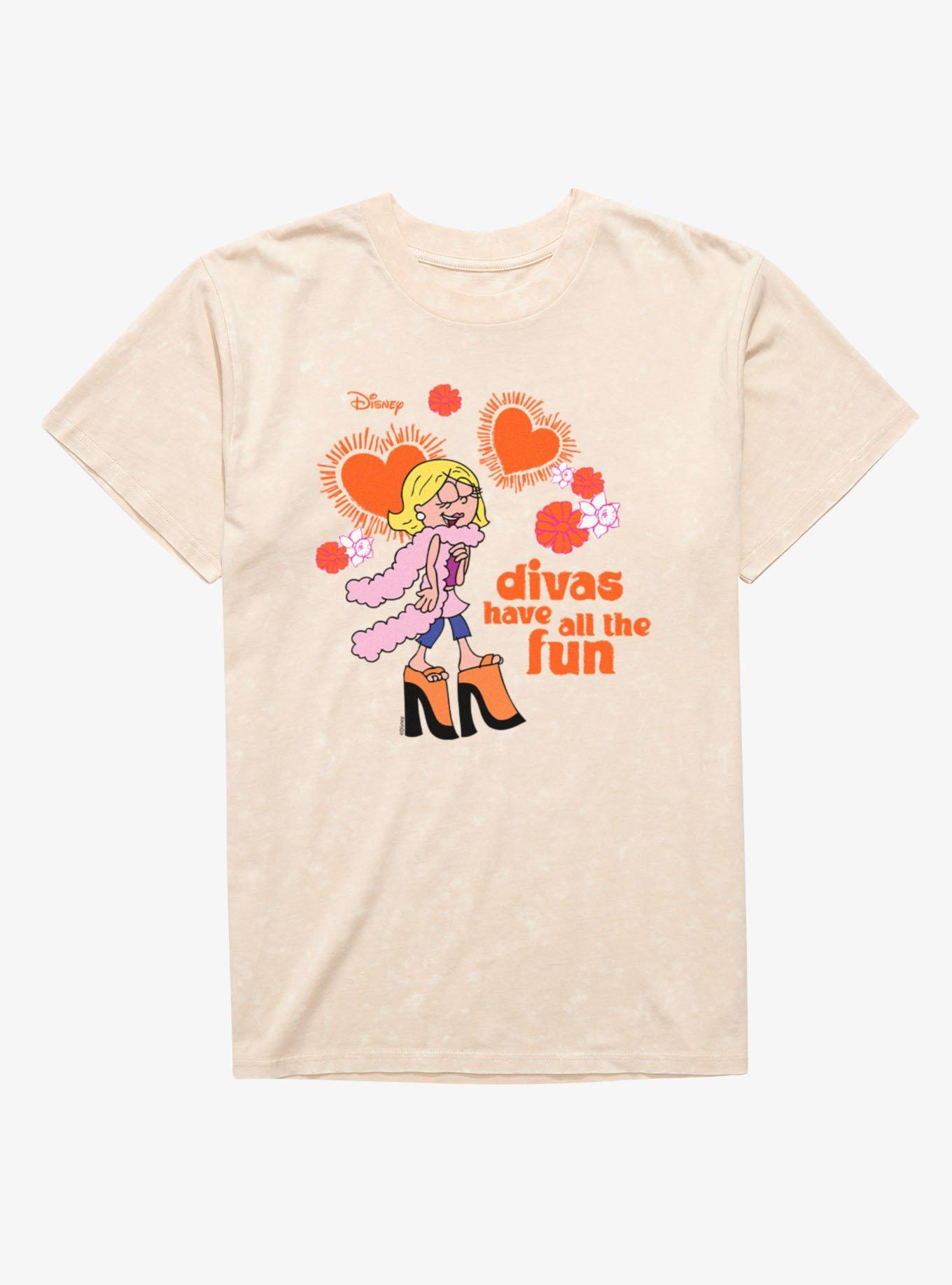 Disney Lizzie Mcguire Divas Have All The Fun Strut In High Heels Mineral Wash T-Shirt, , hi-res