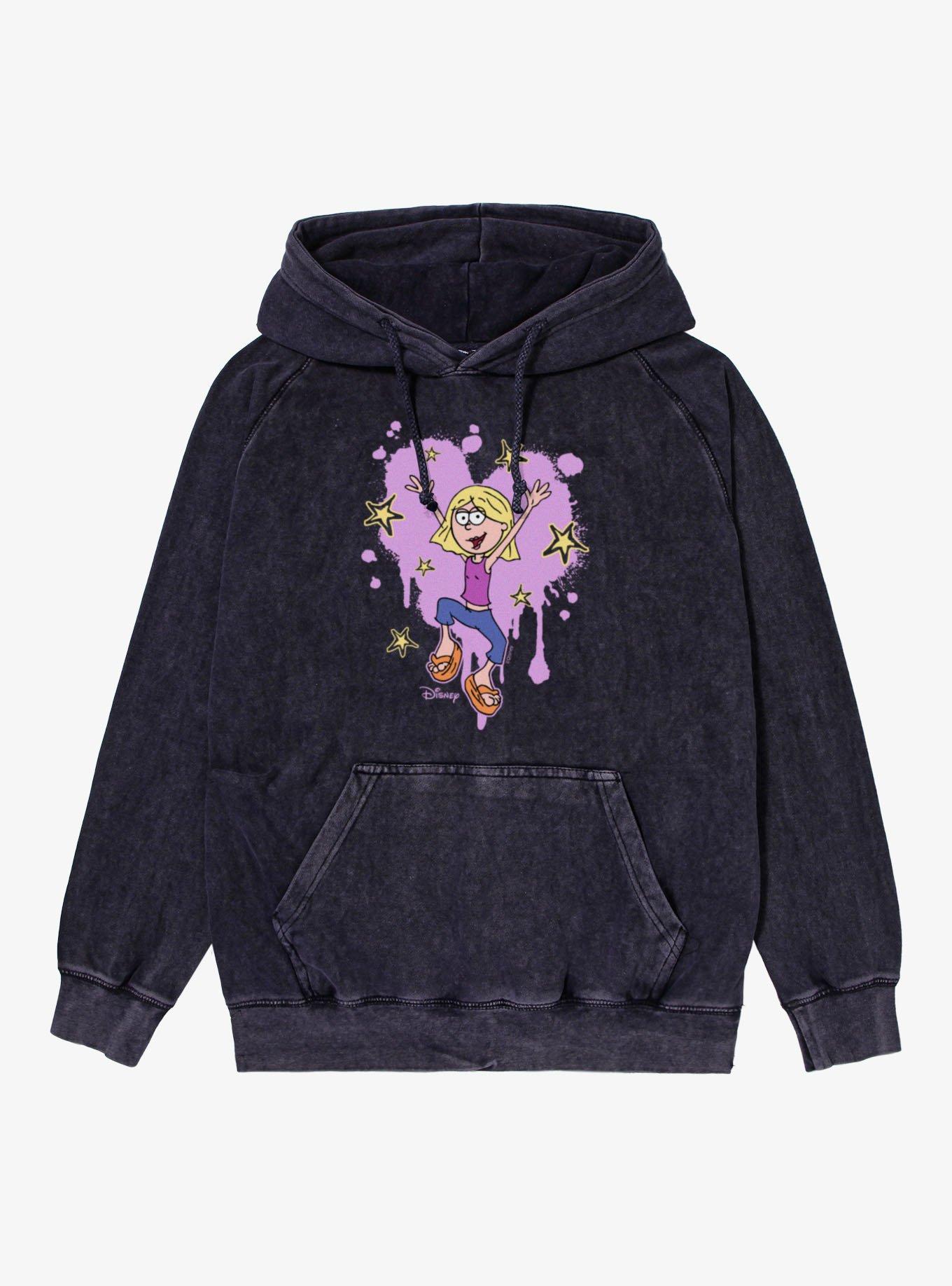 Disney Lizzie Mcguire Stars And Paint Heart Jump Mineral Wash Hoodie, , hi-res