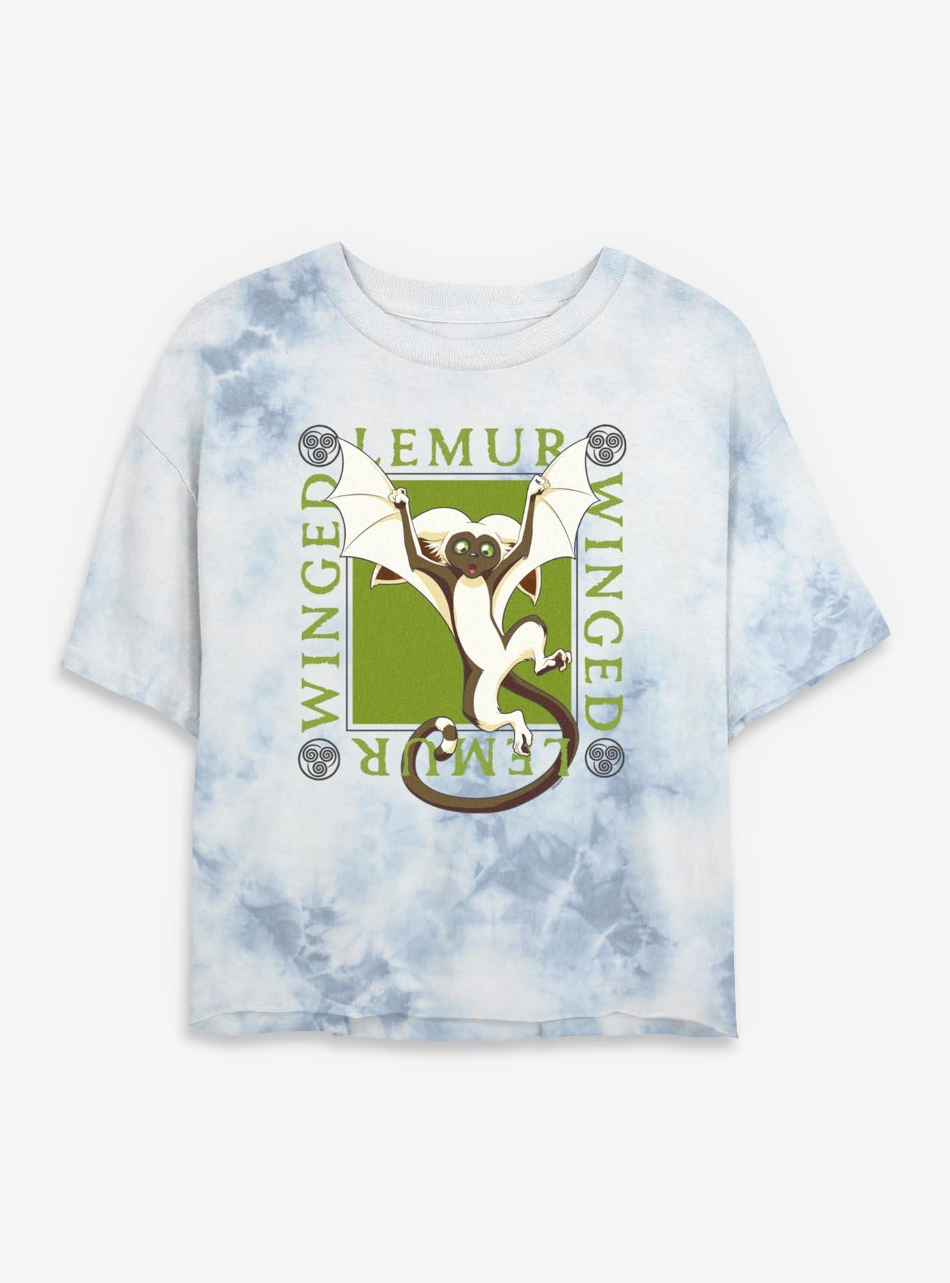 Avatar: The Last Airbender Flying Lemur Momo Girls Tie-Dye Crop T-Shirt, , hi-res