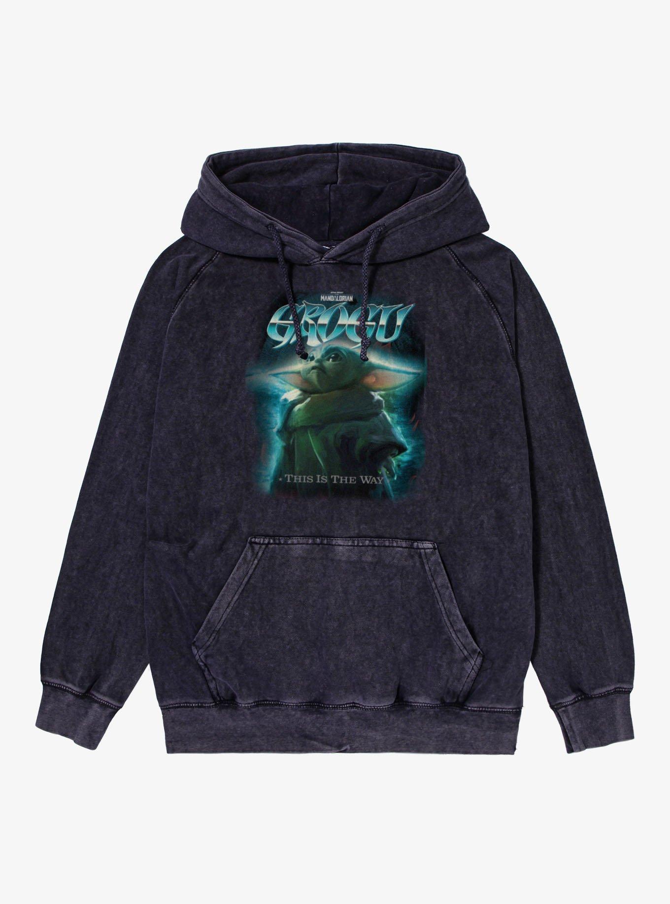 Star Wars The Mandalorian Grogu Is Way Mystic Glow Mineral Wash Hoodie