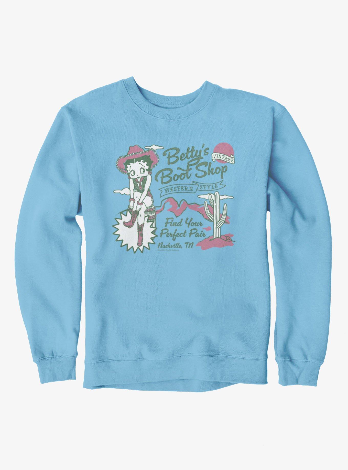 Betty Boop Boot Shop Perfect Pair In Nashville Sweatshirt
