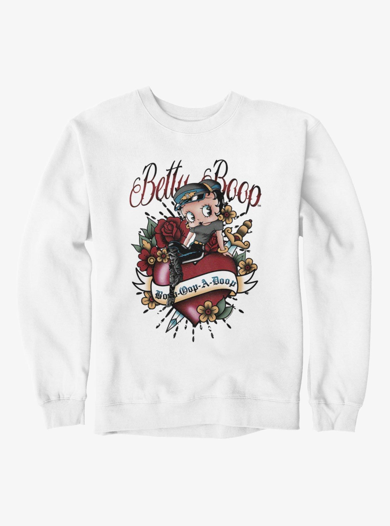 Betty Boop Oop A Doop Classic Heart Tattoo Sweatshirt, , hi-res