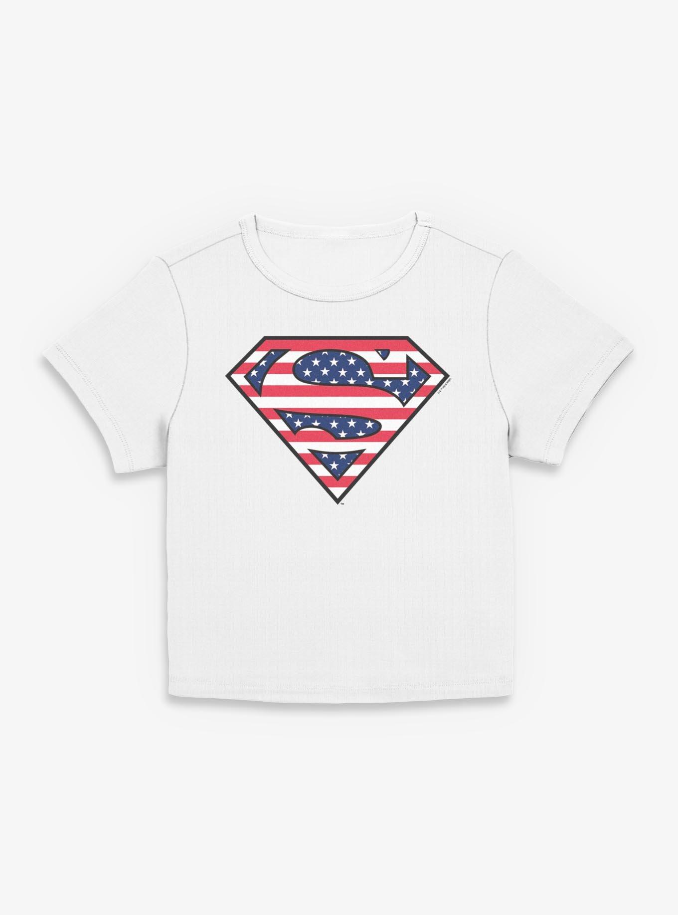 DC Superman Logo Stars And Stripes Women Baby T-Shirt, , hi-res