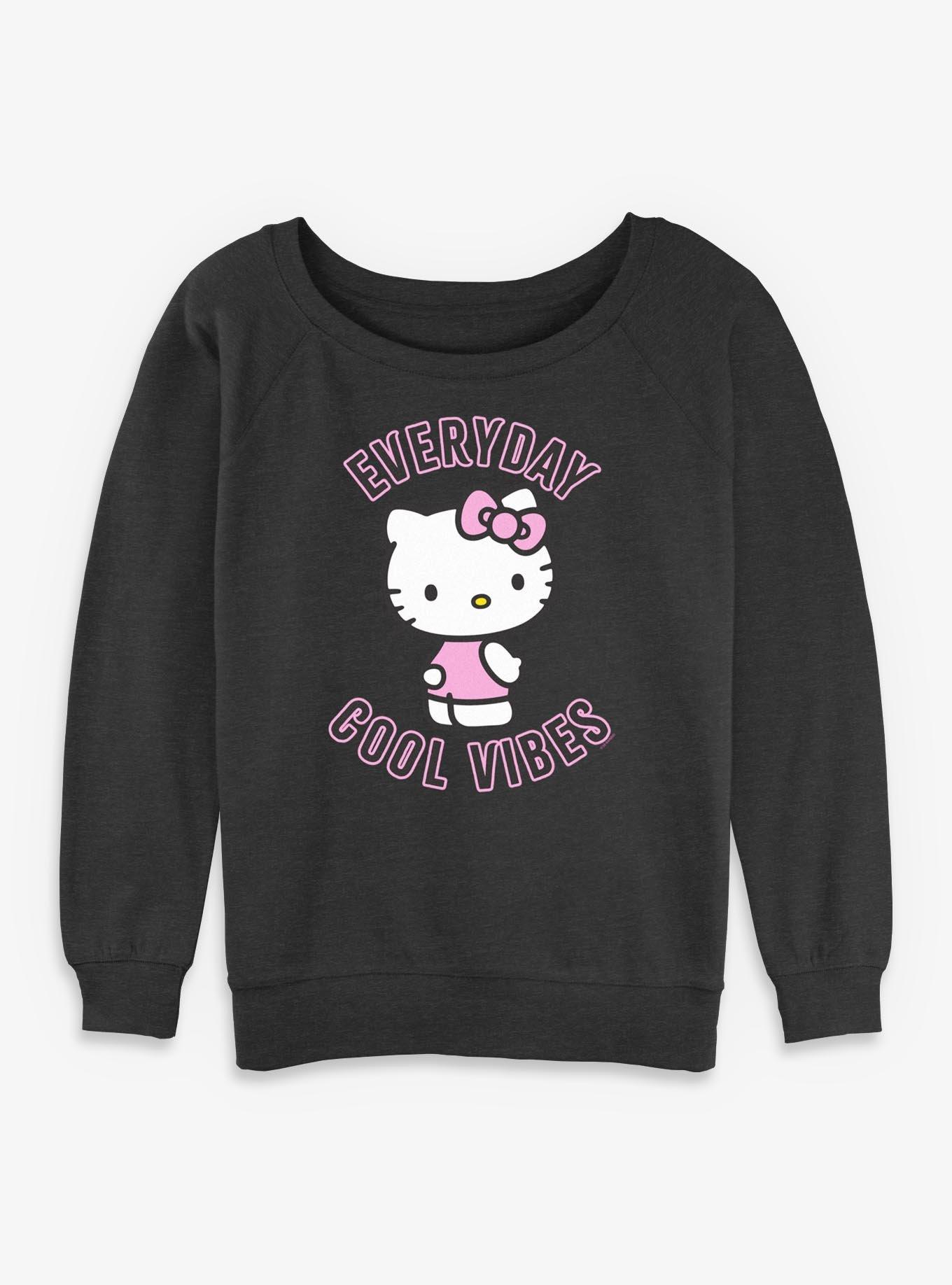 Sanrio Hello Kitty Everyday Cool Vibes Womens Slouchy Sweatshirt, , hi-res