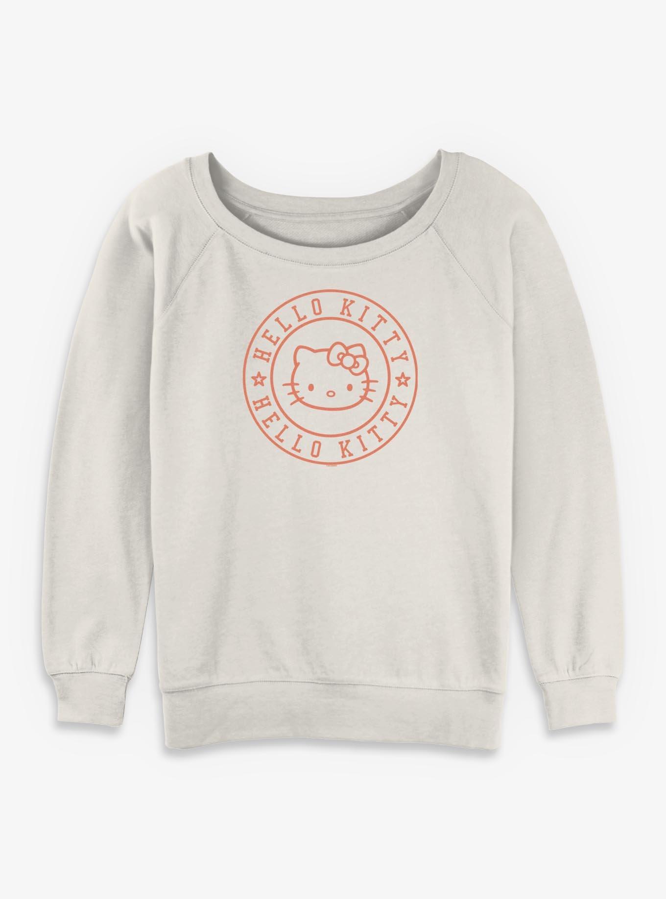 Sanrio Hello Kitty Stars Circle Womens Slouchy Sweatshirt, , hi-res