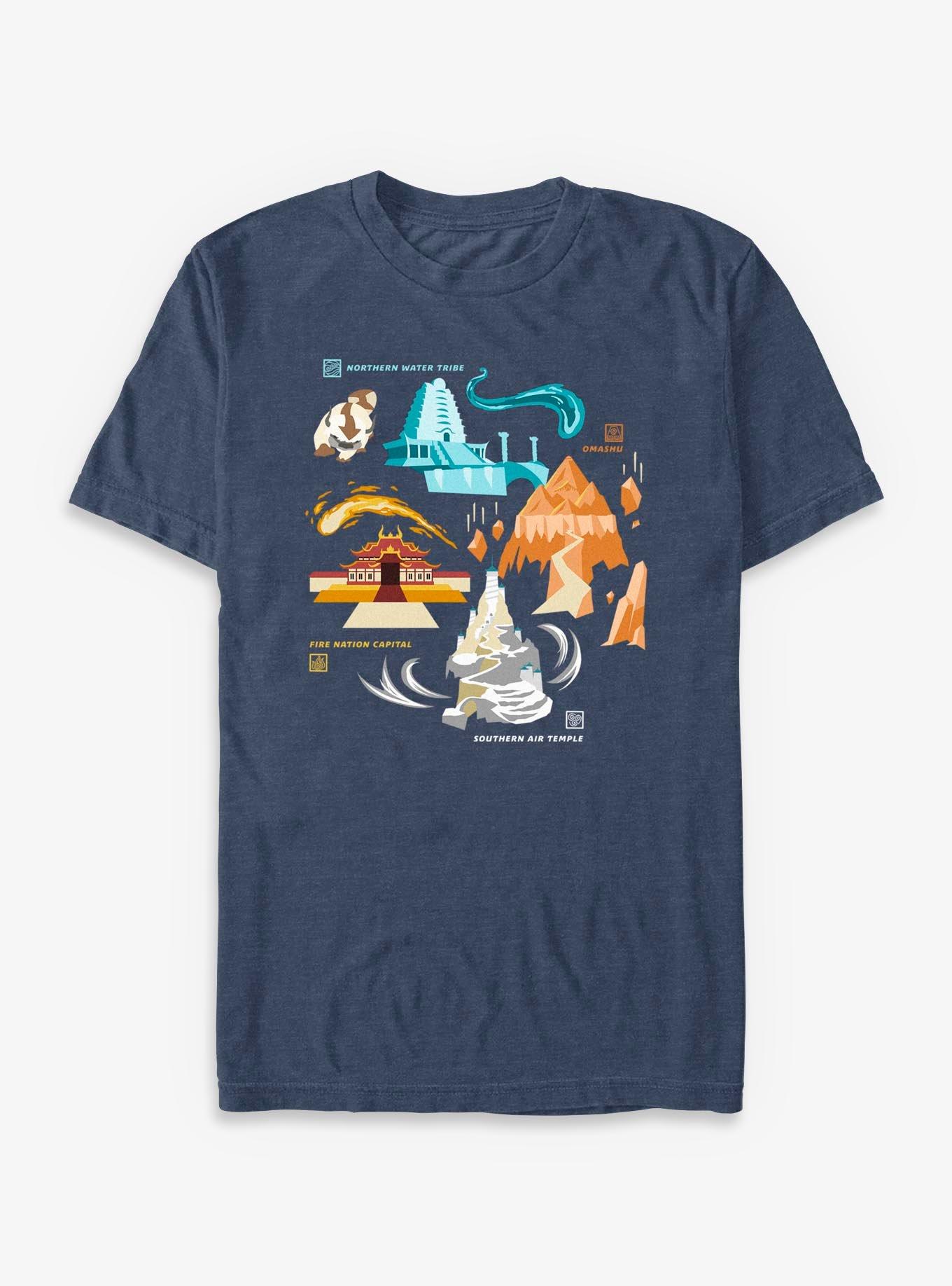 Avatar: The Last Airbender Nations Locations T-Shirt, , hi-res