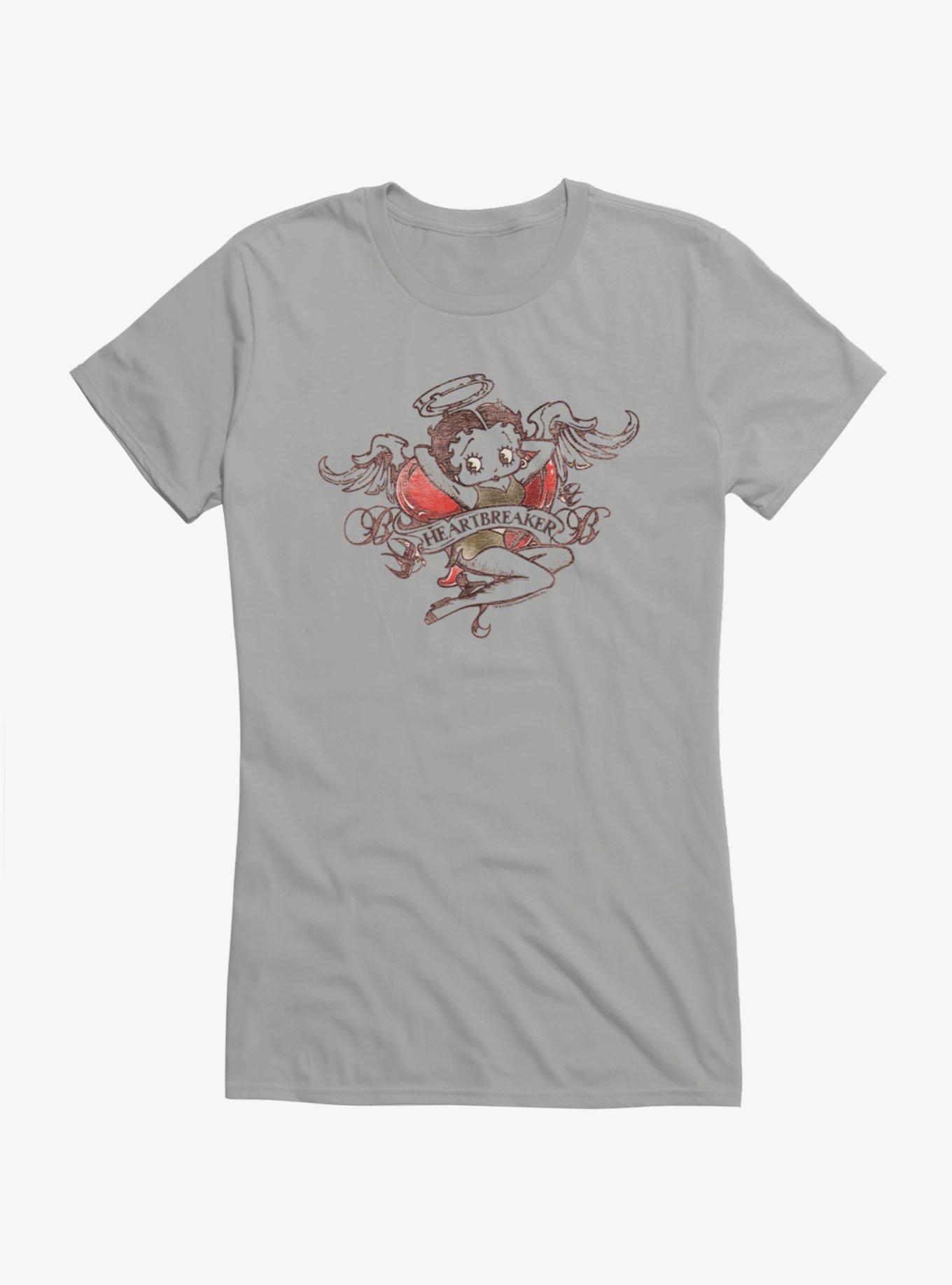 Betty Boop Heartbreaker Angel Tattoo Girls T-Shirt, , hi-res