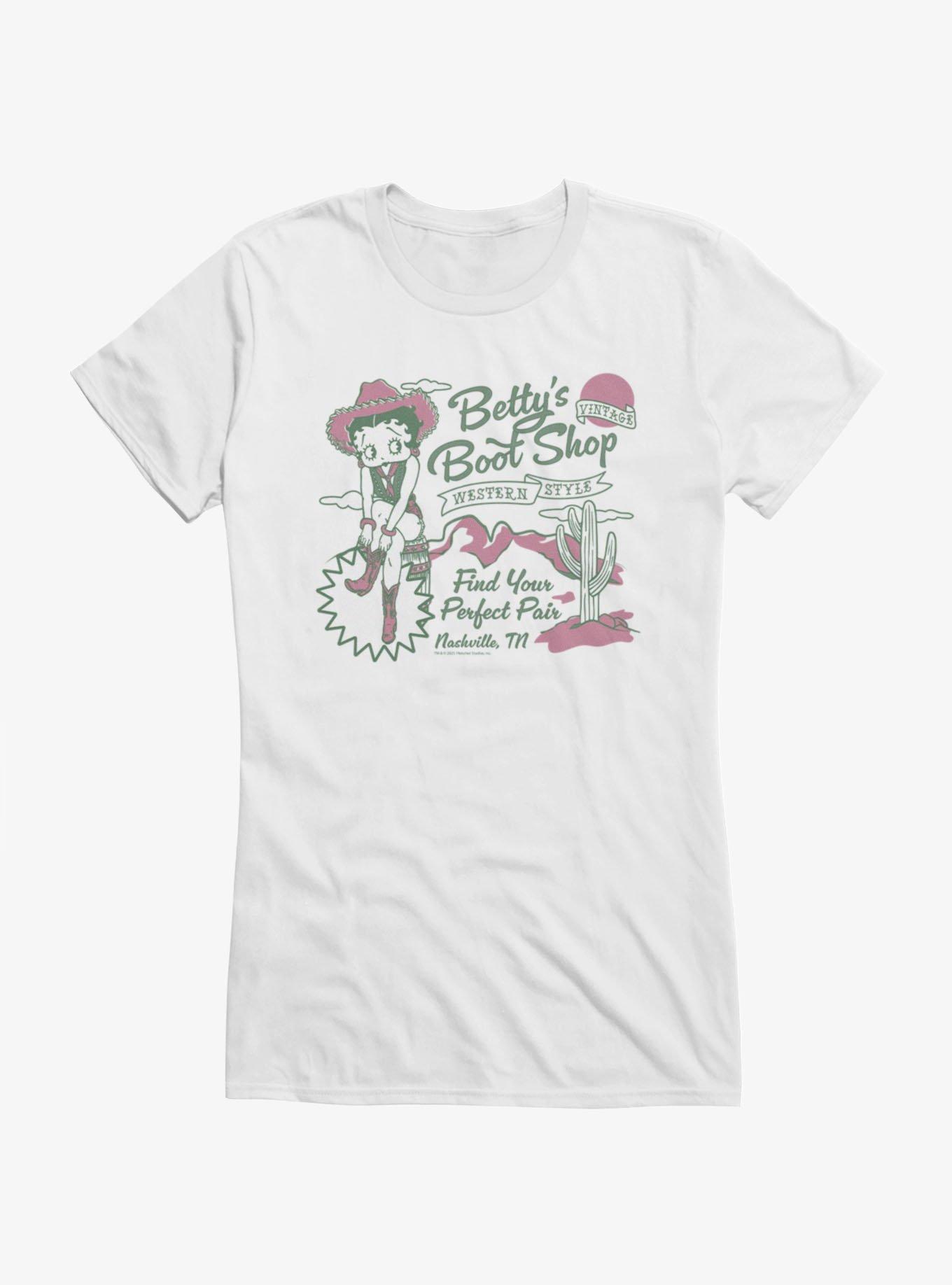 Betty Boop Boot Shop Perfect Pair In Nashville Girls T-Shirt, , hi-res