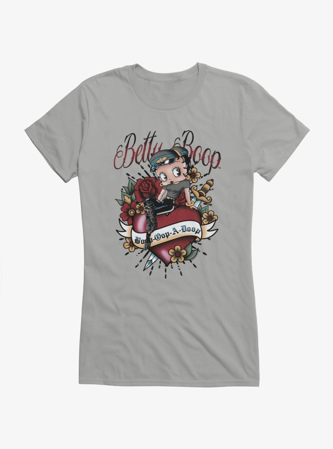 Betty Boop Oop A Doop Classic Heart Tattoo Girls T-Shirt, , hi-res