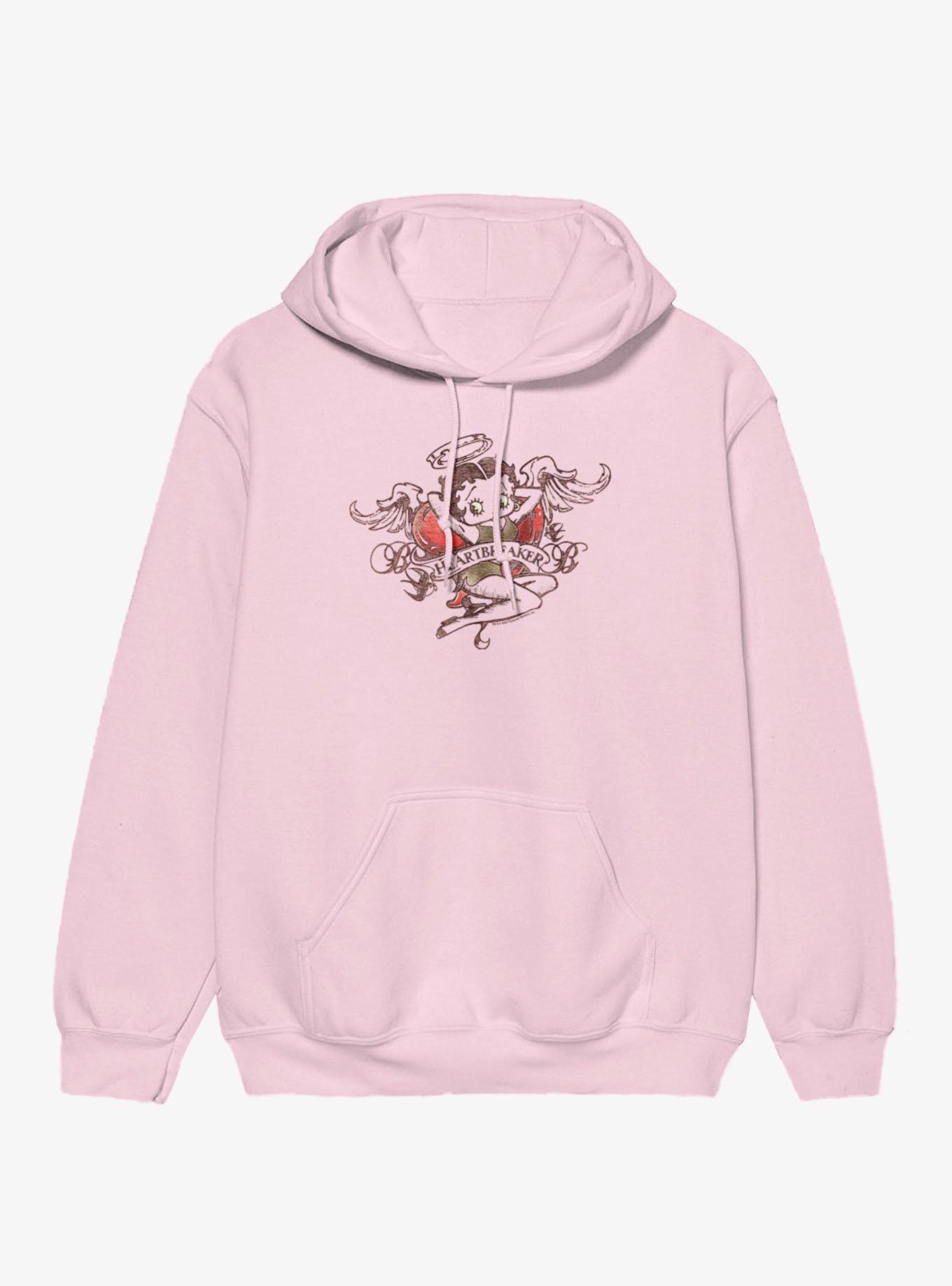 Betty Boop Heartbreaker Angel Tattoo Hoodie, , hi-res