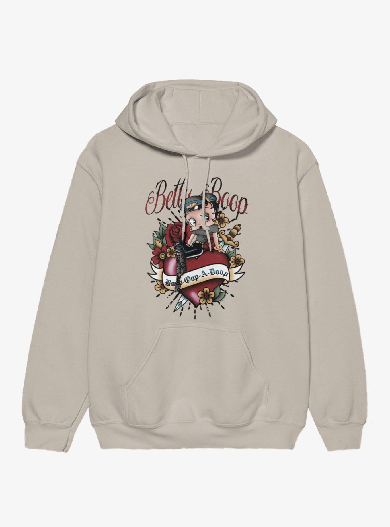 Betty Boop Oop A Doop Classic Heart Tattoo Hoodie, , hi-res