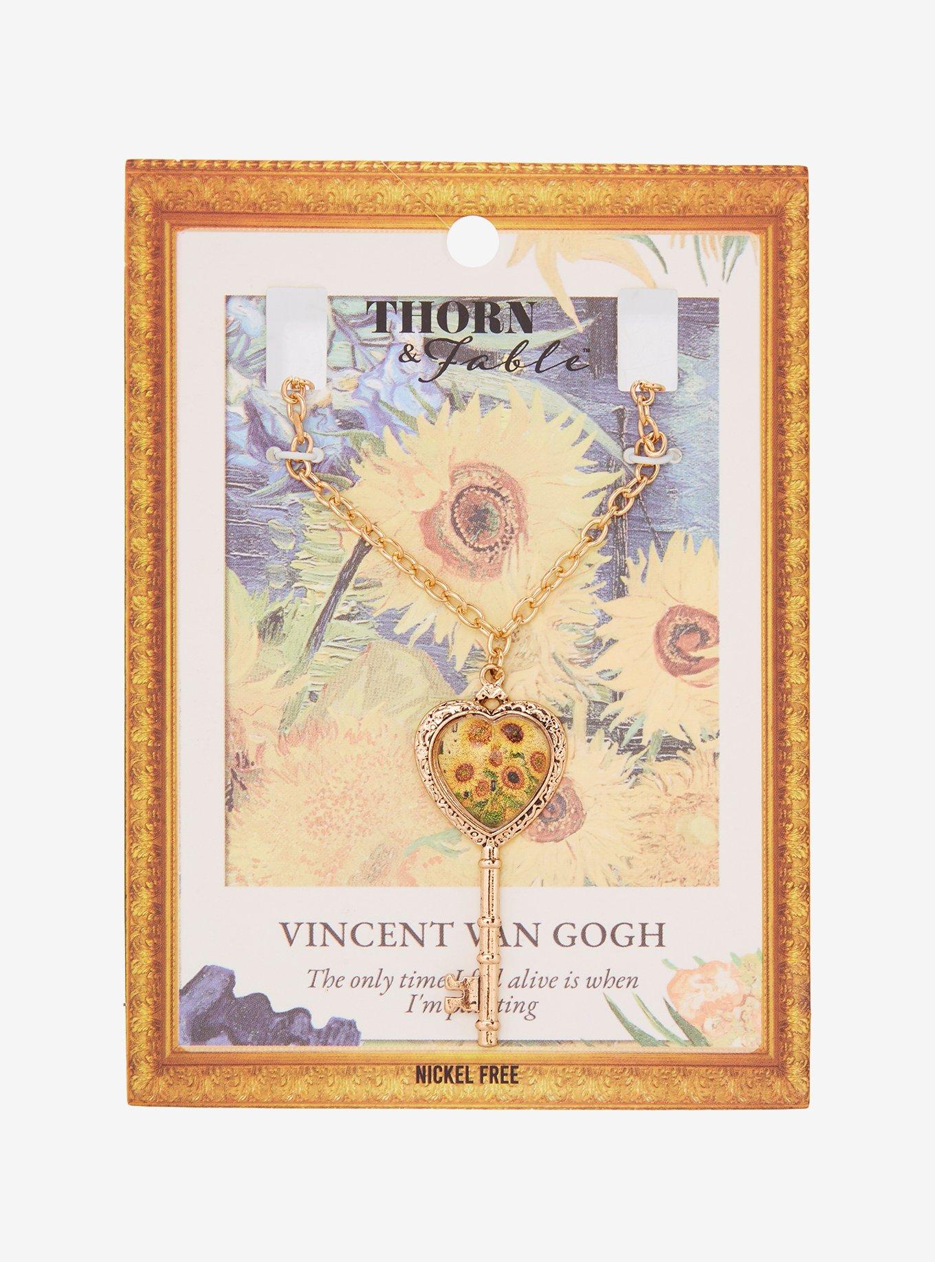 Thorn & Fable Van Gogh Sunflowers Key Necklace
