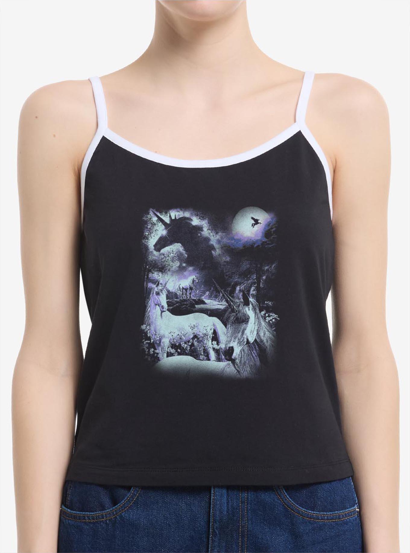 Unicorns In The Moonlight Womens Cami Tank Top BoxLunch Exclusive, , hi-res