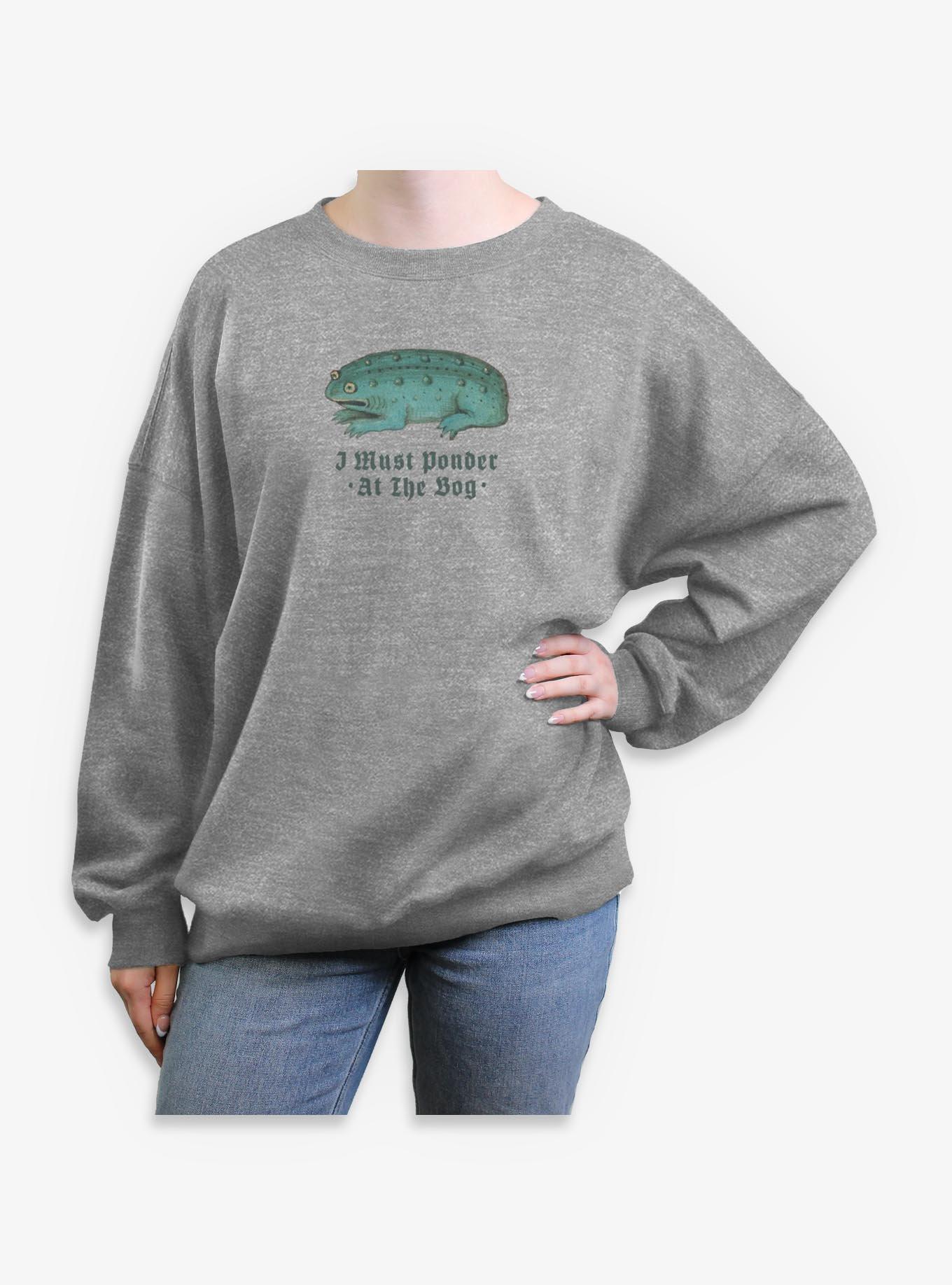 Frog Ponder At The Bog Womens Oversized Sweatshirt BoxLunch Exclusive
