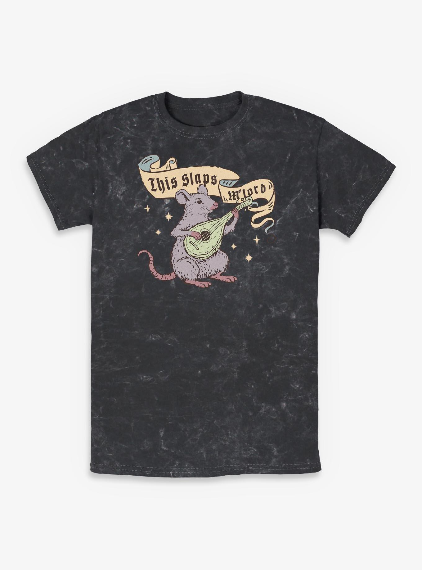 Mouse This Slaps M'Lord Mineral Wash T-Shirt BoxLunch Exclusive, BLACK, hi-res view 1