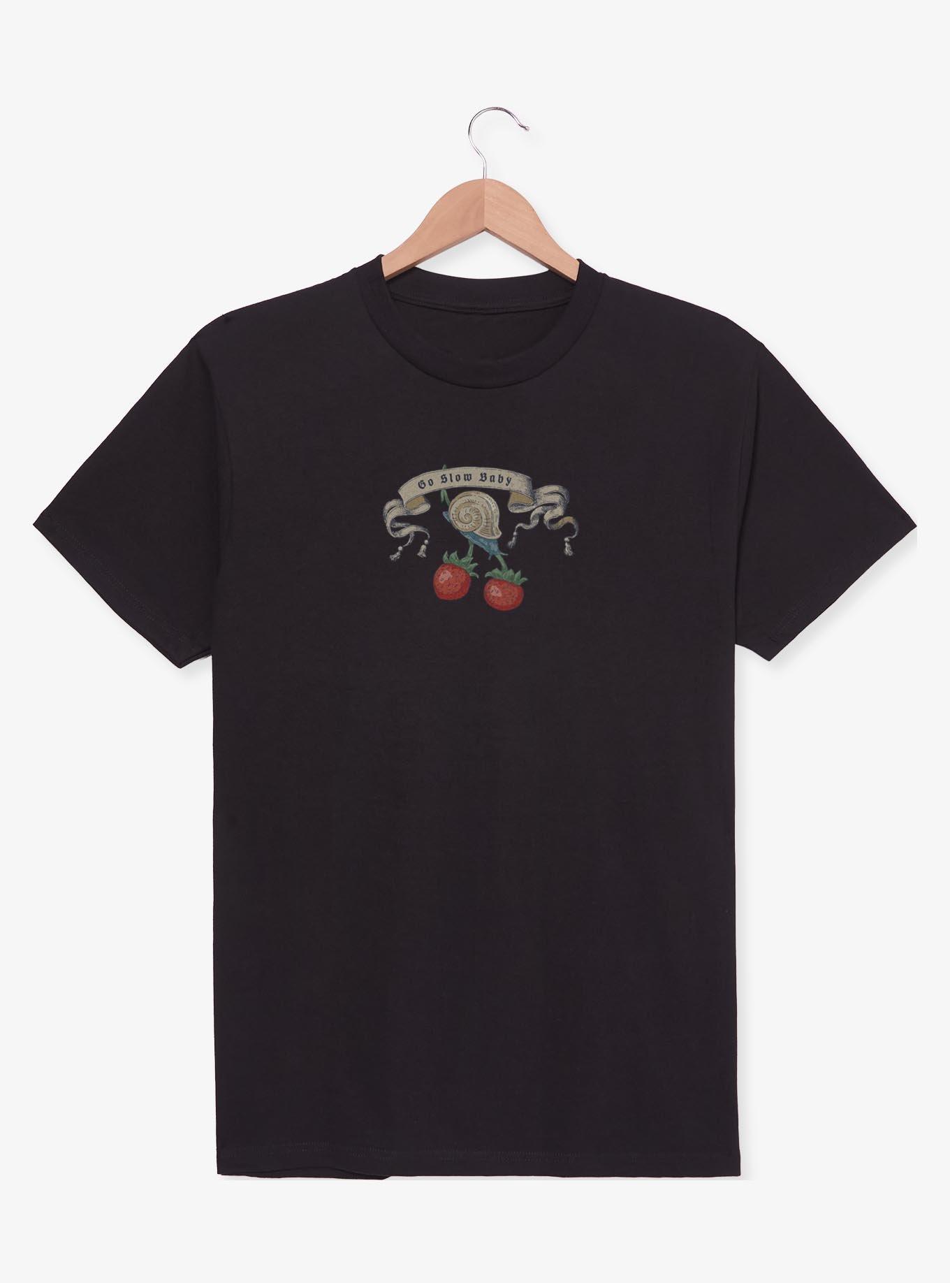 Go Slow Snail T-Shirt BoxLunch Exclusive, BLACK, hi-res view 1