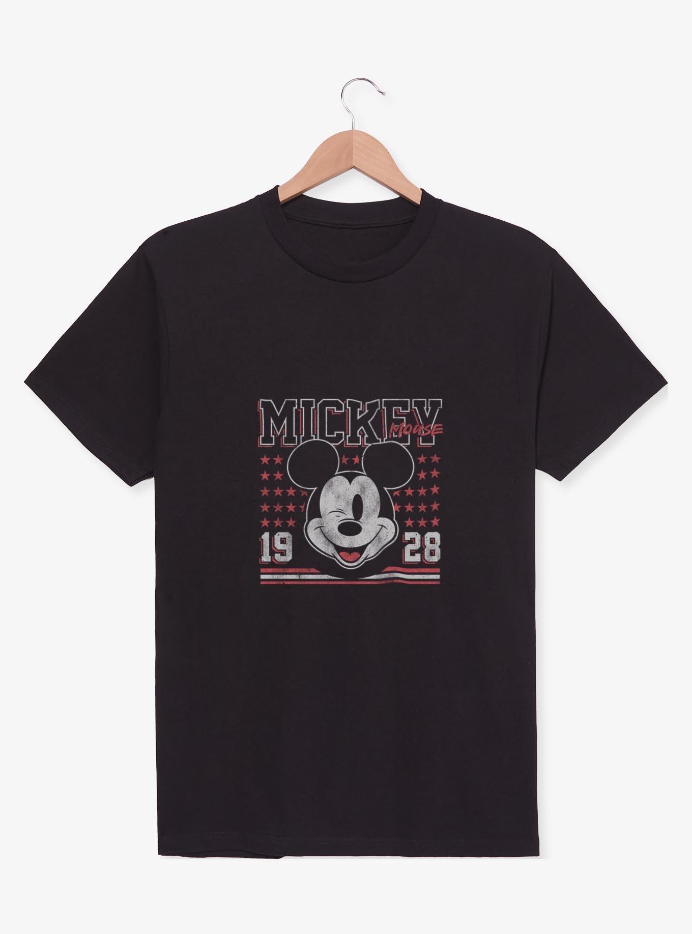 Disney Mickey Mouse Stipes And Stars Face Youth Girls T-Shirt, , hi-res