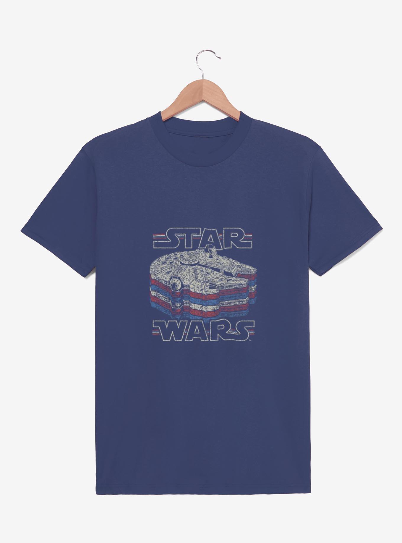 Star Wars Milennium Falcon Red White & Blue Stack Youth Girls T-Shirt, , hi-res