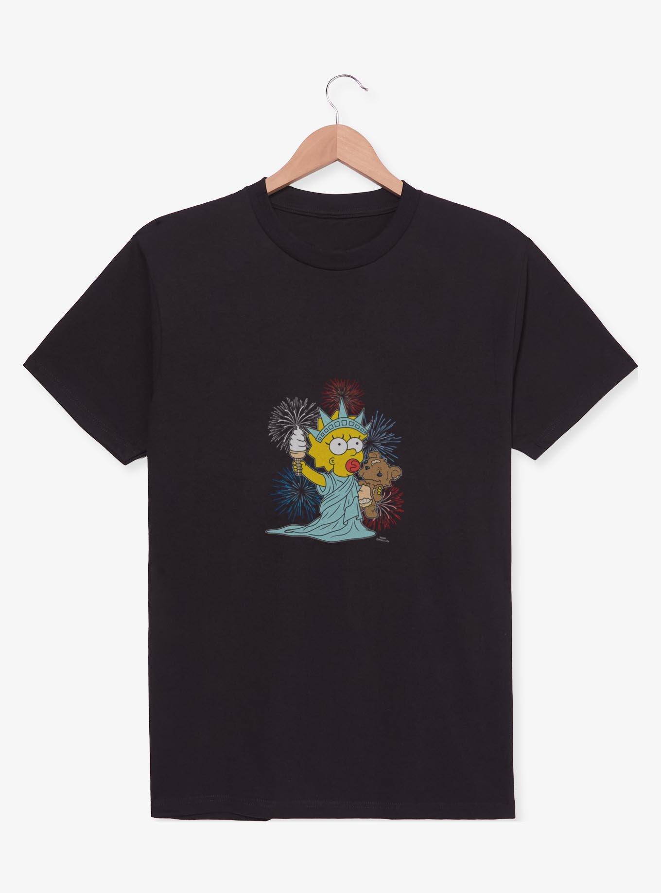 The Simpsons Fireworks Maggie Statue Of Liberty Youth Girls T-Shirt, , hi-res