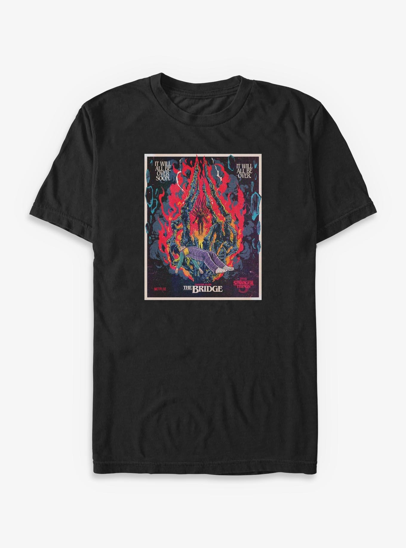 Stranger Things 5 The Bridge Big & Tall T-Shirt, BLACK, hi-res view 1