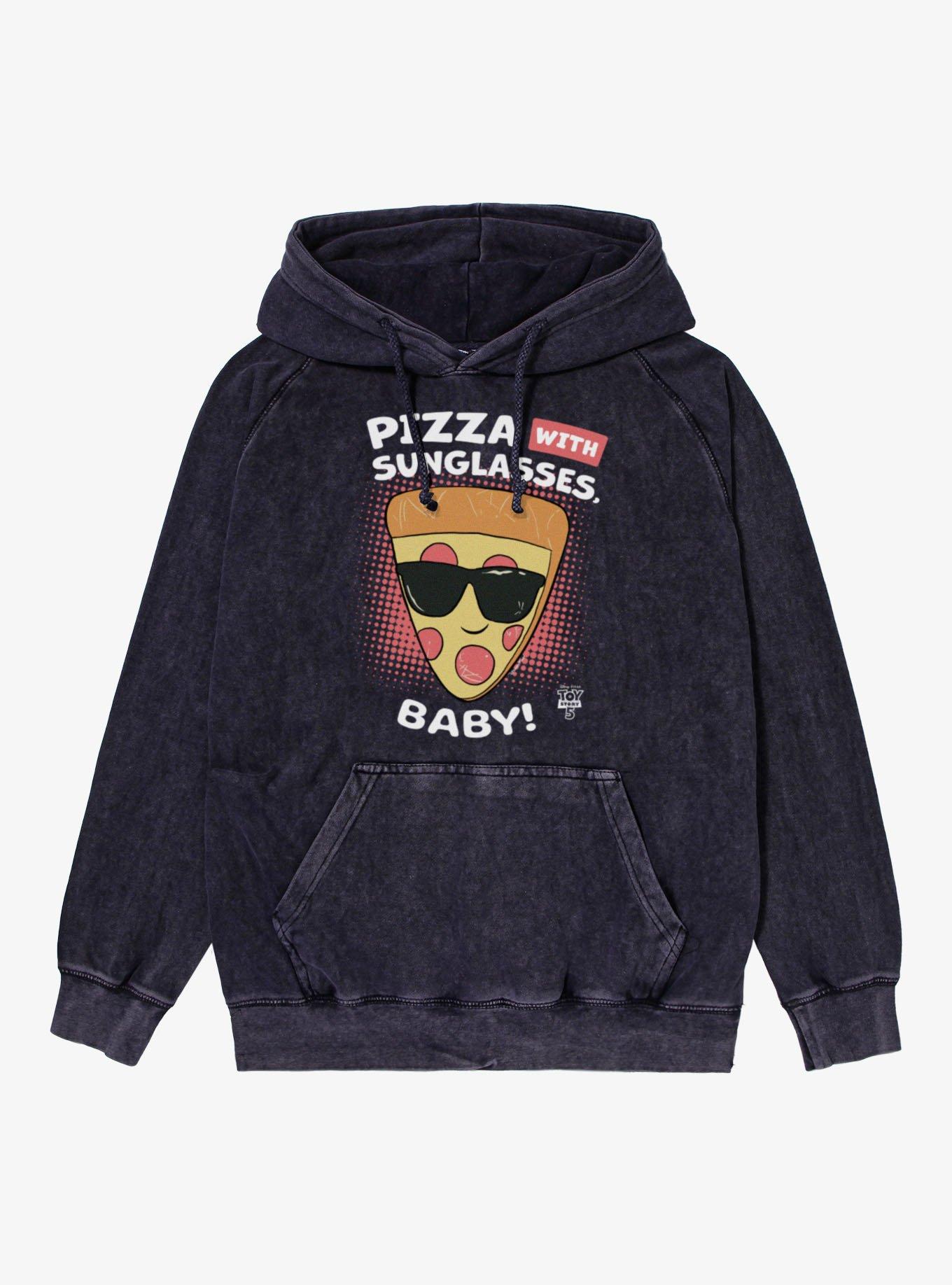 Disney Pixar Toy Story 5 Pizza With Sunglasses On Dots Mineral Wash Hoodie, , hi-res