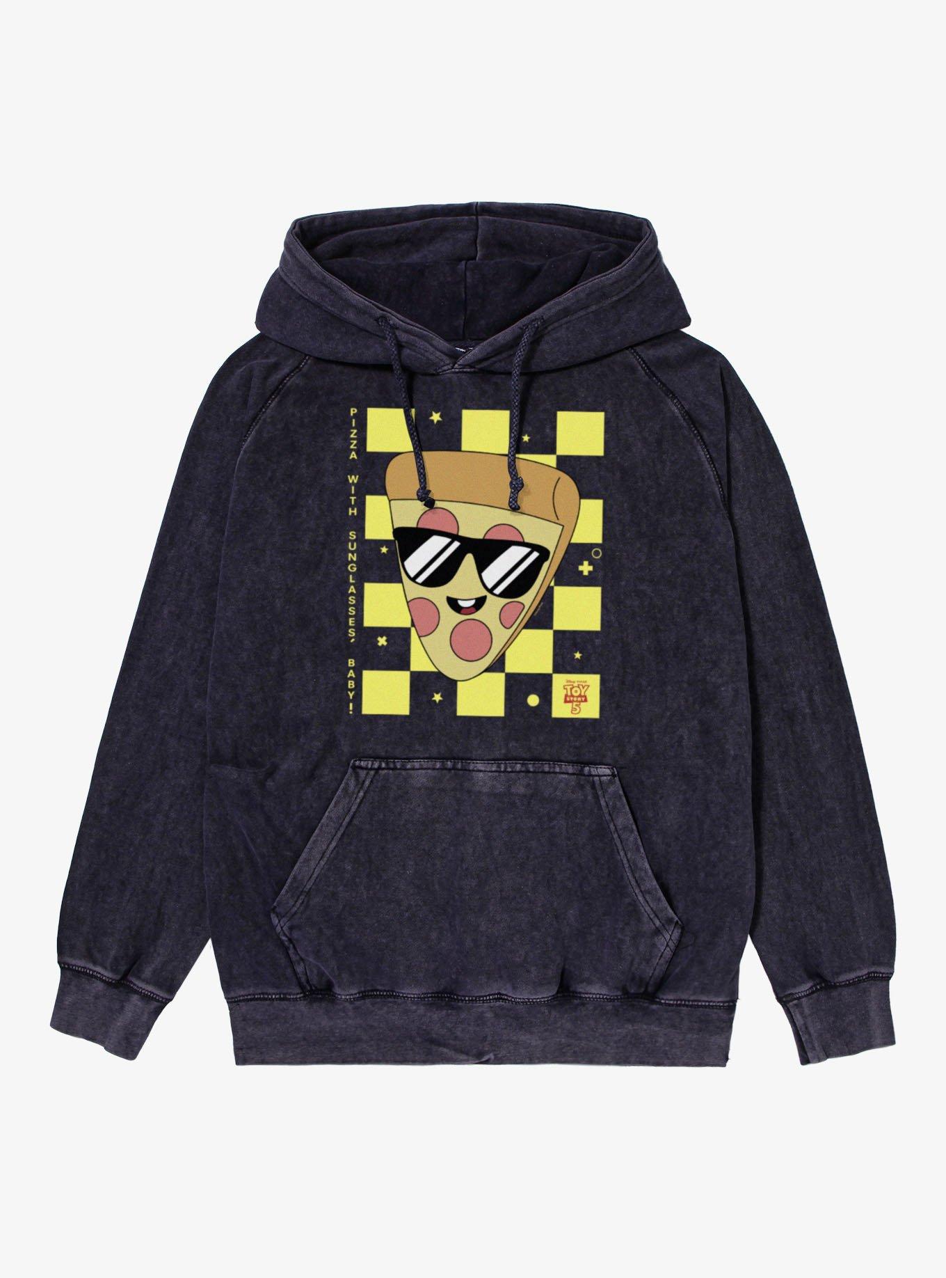 Disney Pixar Toy Story 5 Pizza Checkered On Squares Mineral Wash Hoodie, , hi-res