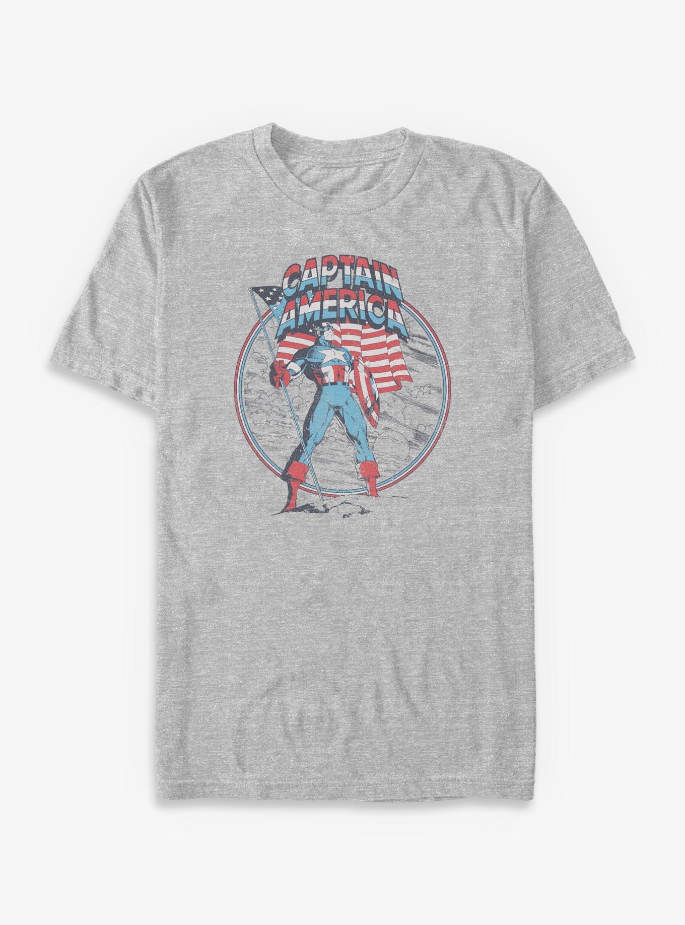 Marvel Captain America Flag Big & Tall T-Shirt