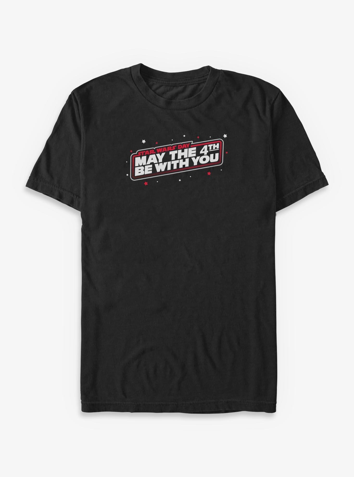 Star Wars Day May The 4th Be With You Big & Tall T-Shirt, BLACK, hi-res view 1
