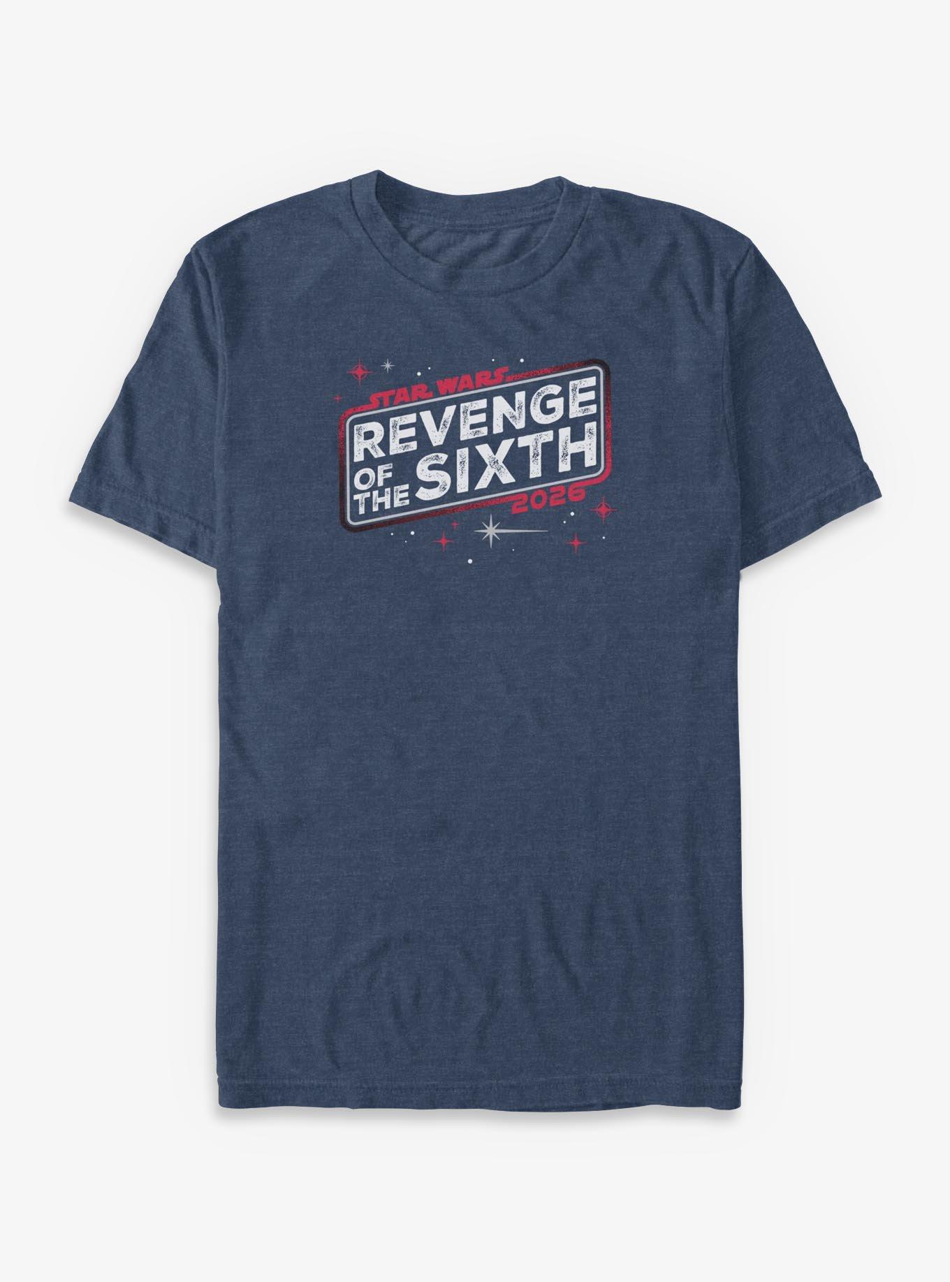Star Wars Revenge Of The Sixth 2026 Badge Big & Tall T-Shirt, NAVY HTR, hi-res view 1