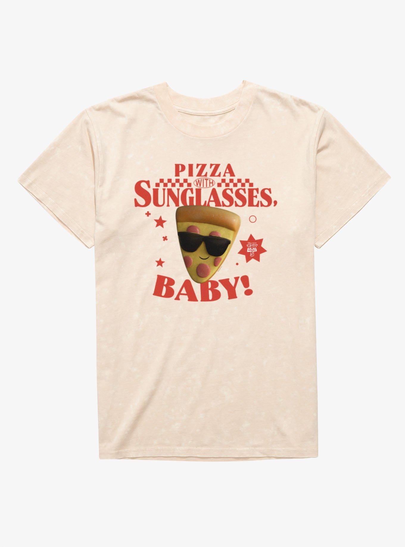Disney Pixar Toy Story 5 Classic Pizza With Sunglasses Mineral Wash T-Shirt, , hi-res